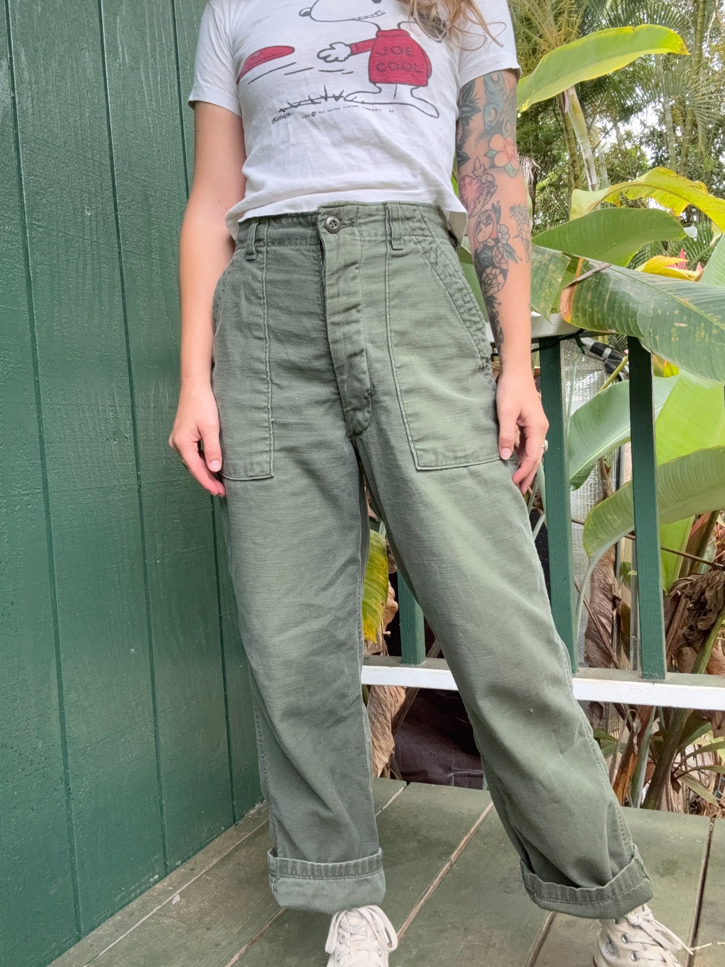 1970s Vietnam era Military Og 107 trousers 29x28
