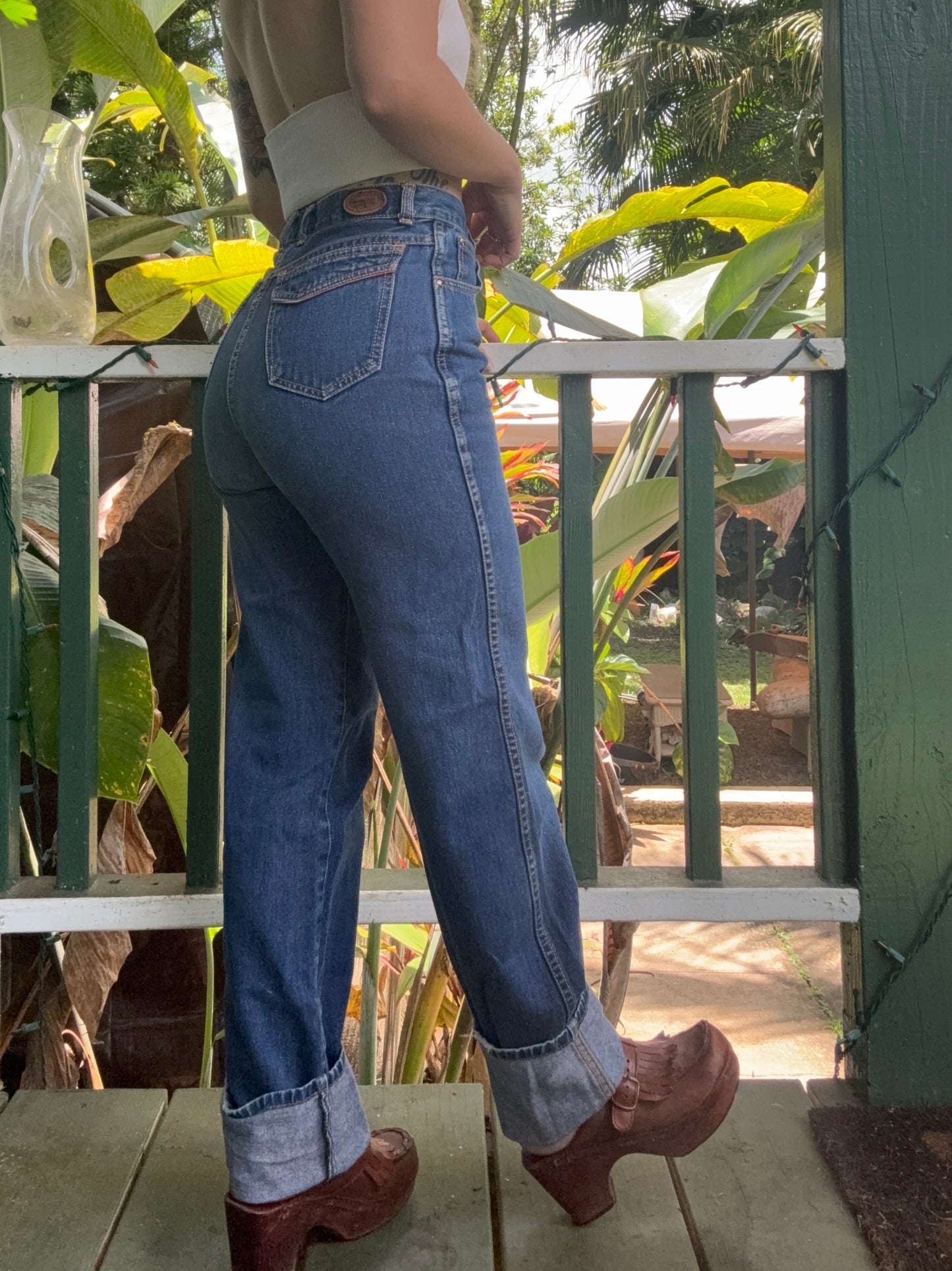 1980s Brittania high waist straight leg denim 26”