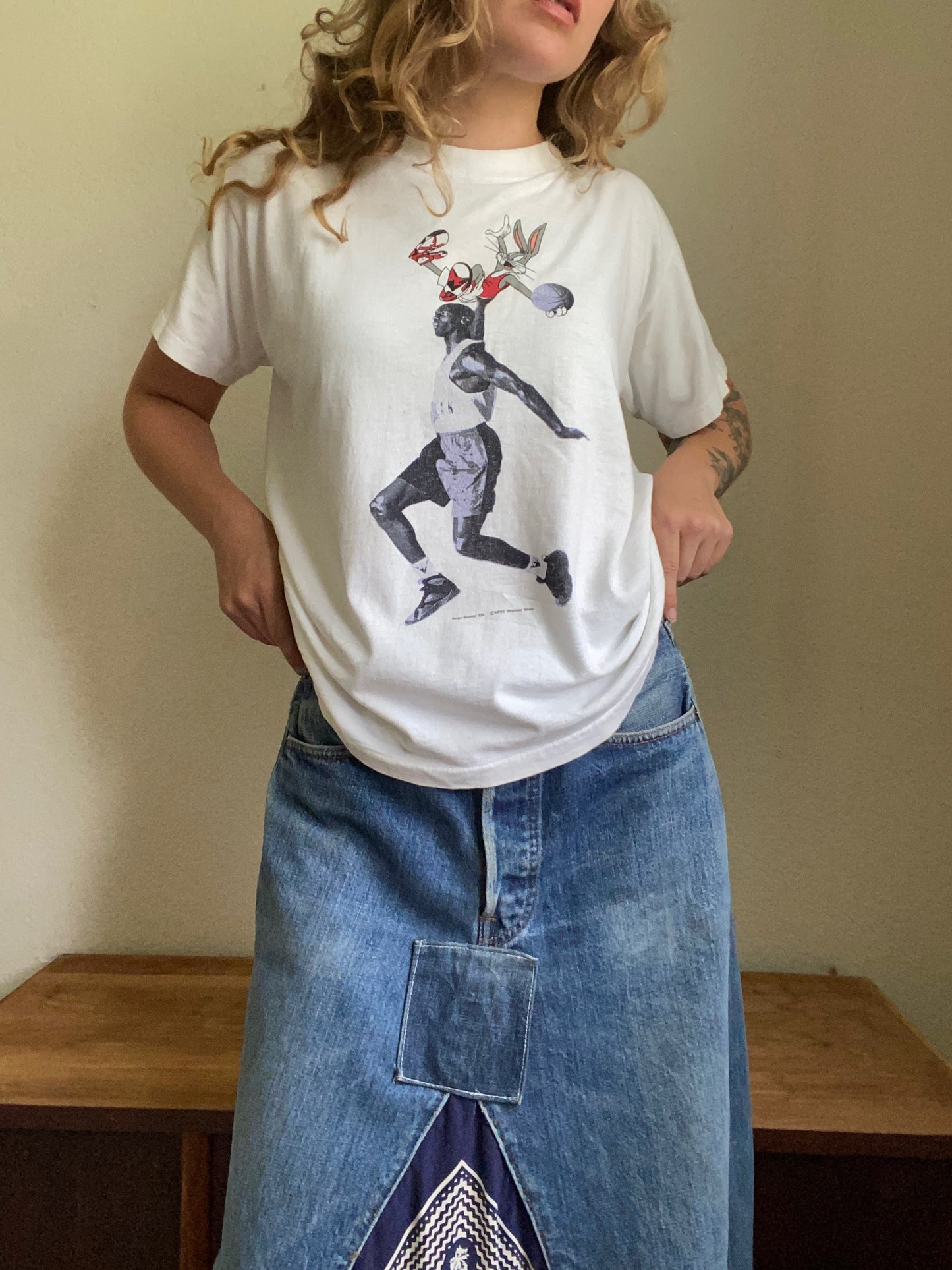 1990s β91 Nike Michael Jordan Hare Jordan T shirt Large