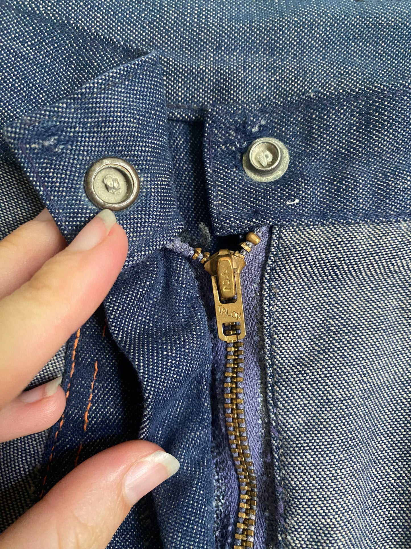 1970s Patchwork denim wide leg jeans 29” waist