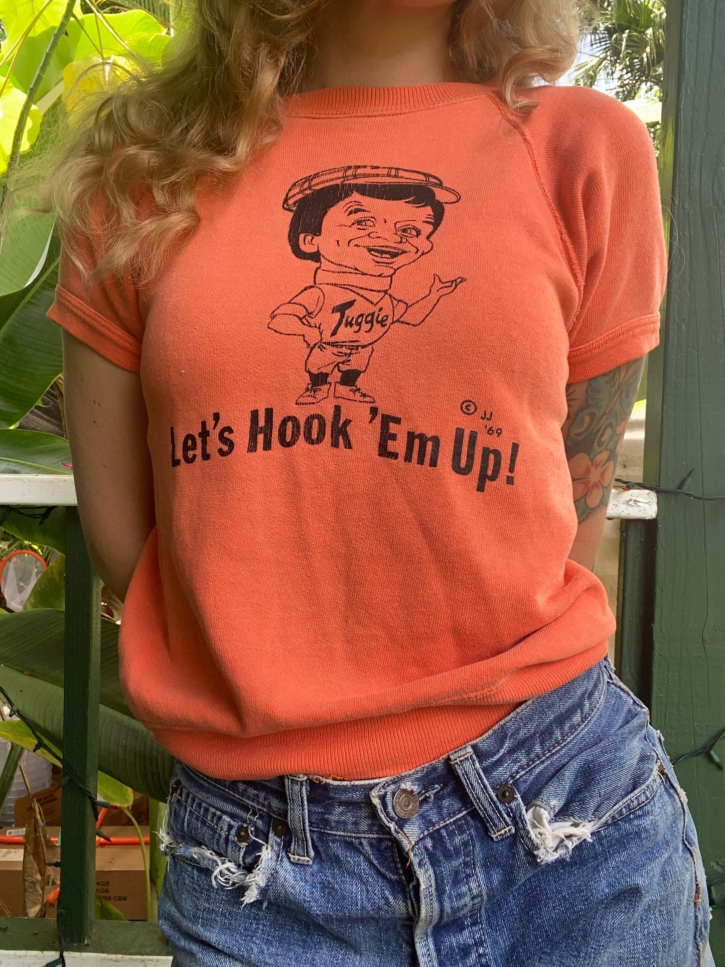 1960s Good Mocus Tuggie Records short sleeve sweatshirt 1969