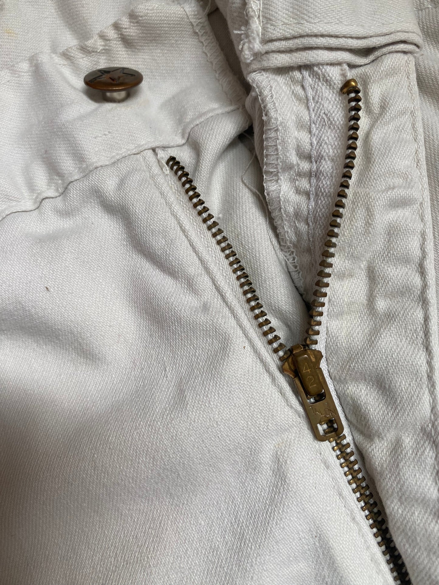 1970s HASH high rise wide leg white wash denim bellbottoms 32x32