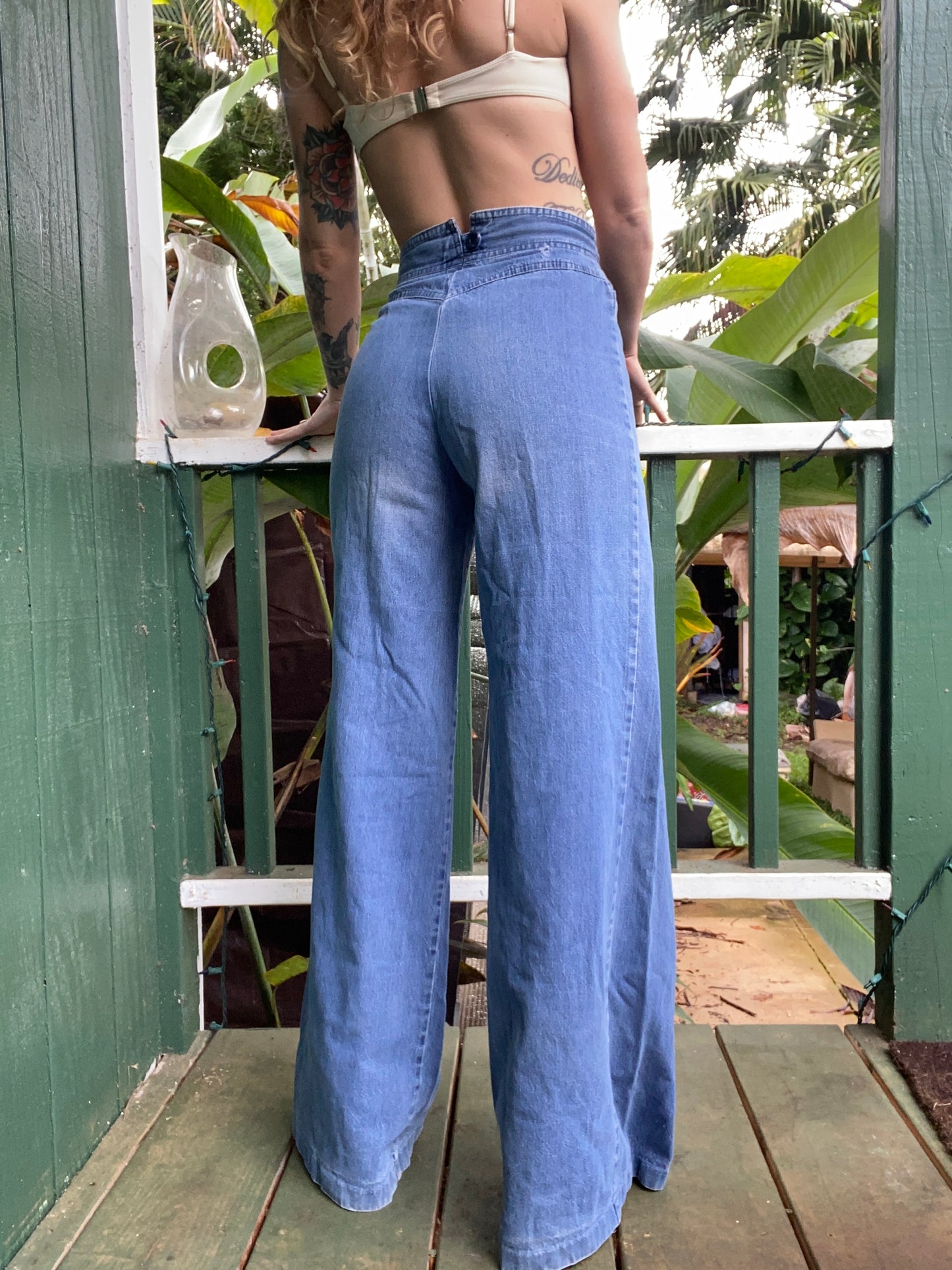 1970s Pulse Denim Bellbottom jeans 26x33