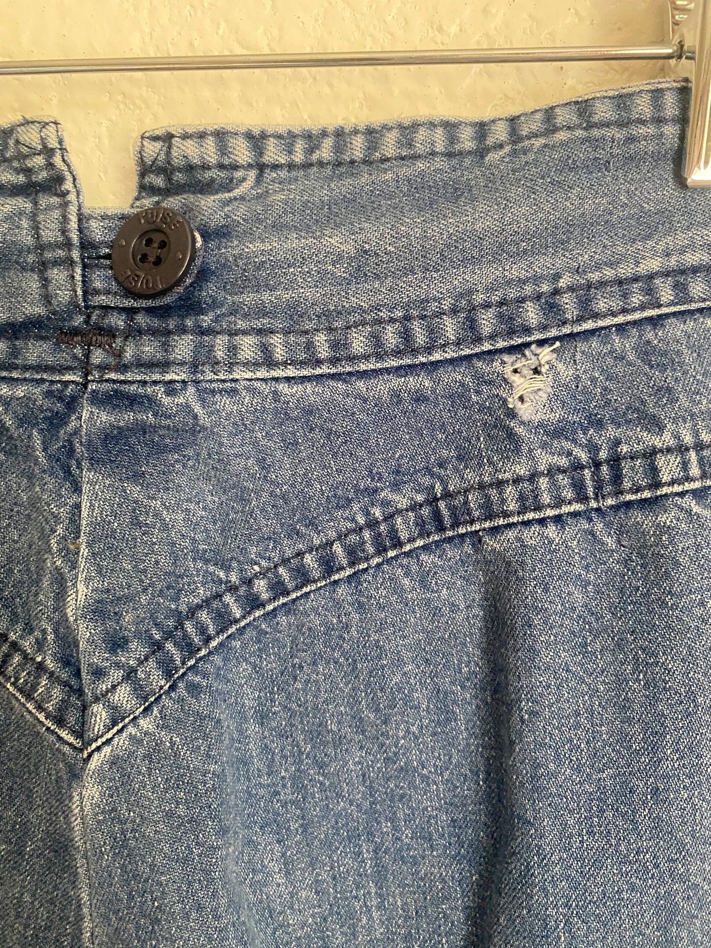 1970s Pulse Denim Bellbottom jeans 26x33