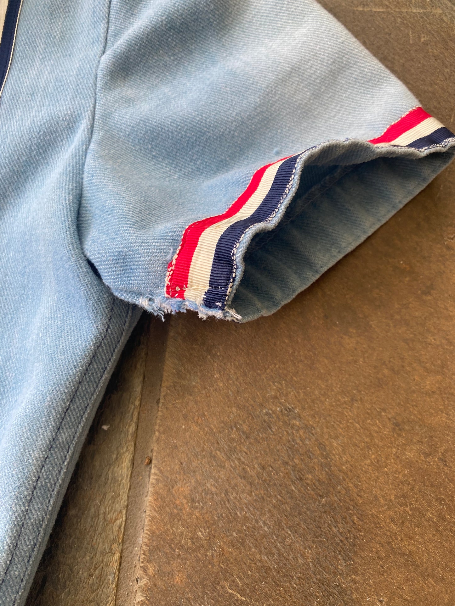 1970s Racing Stripe Denim Jumpsuit