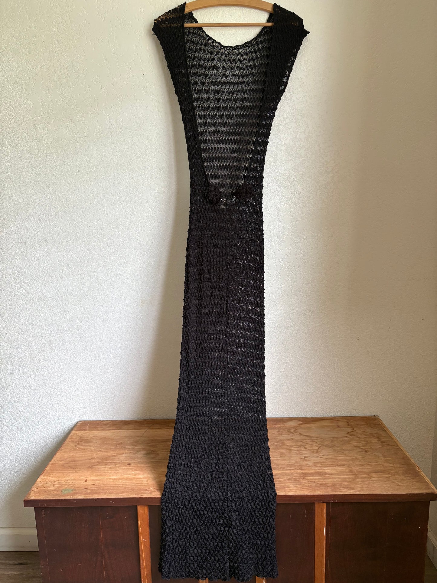 1990s Florencio Fiume backless lace dress swimsuit cover up