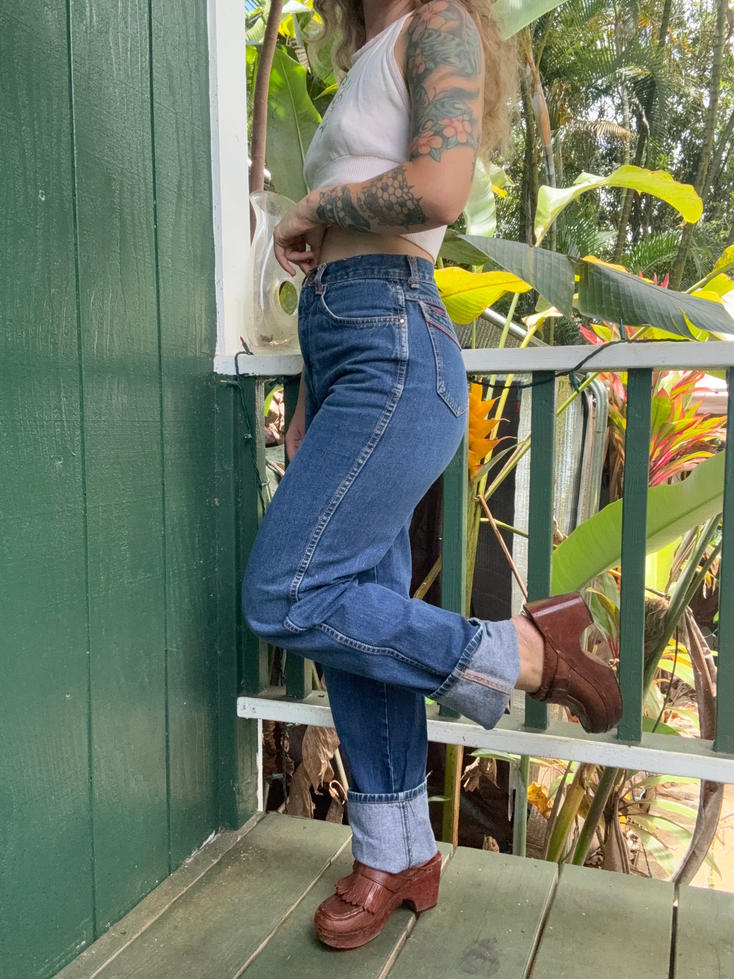 1980s Brittania high waist straight leg denim 26”