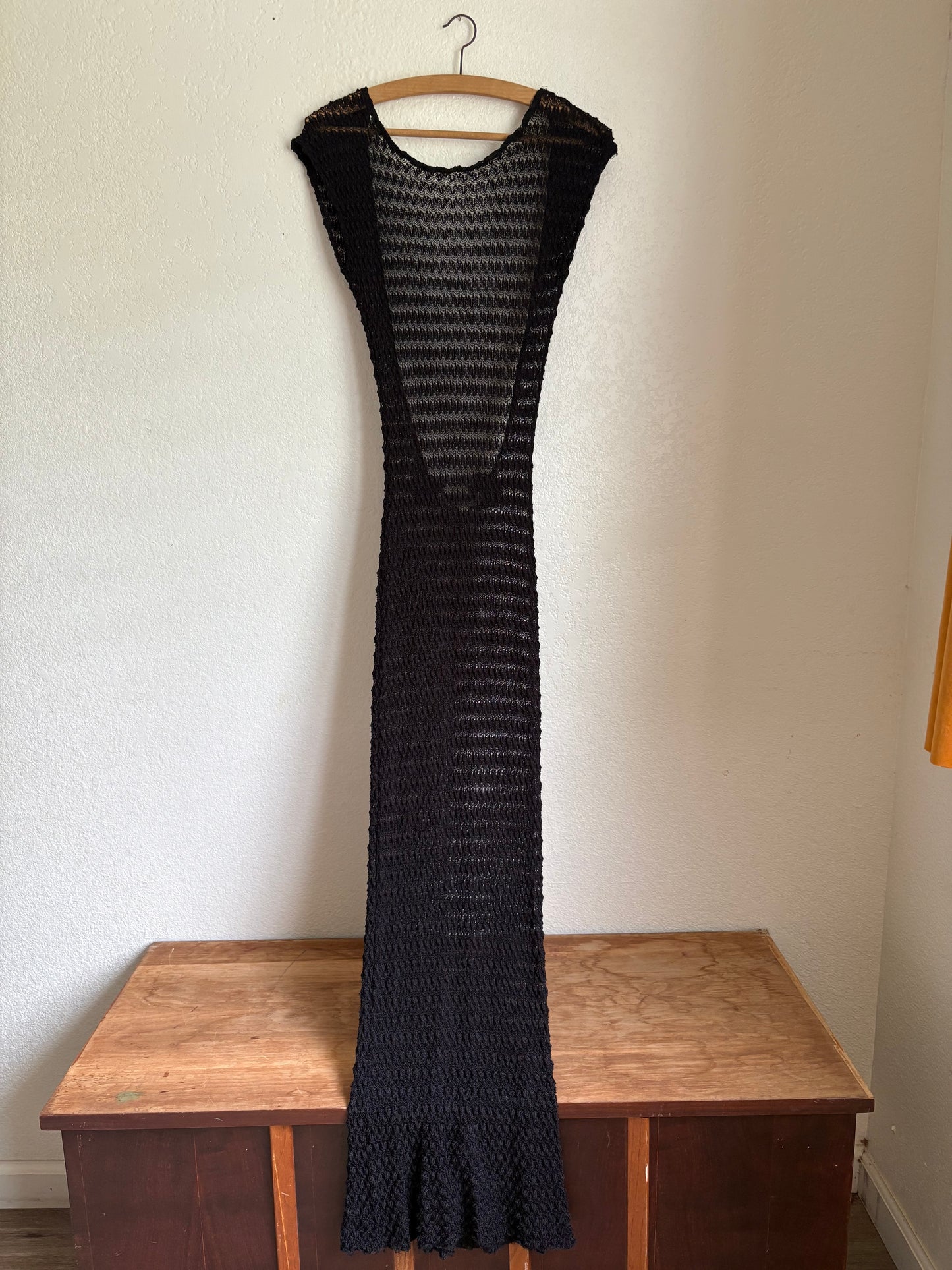 1990s Florencio Fiume backless lace dress swimsuit cover up