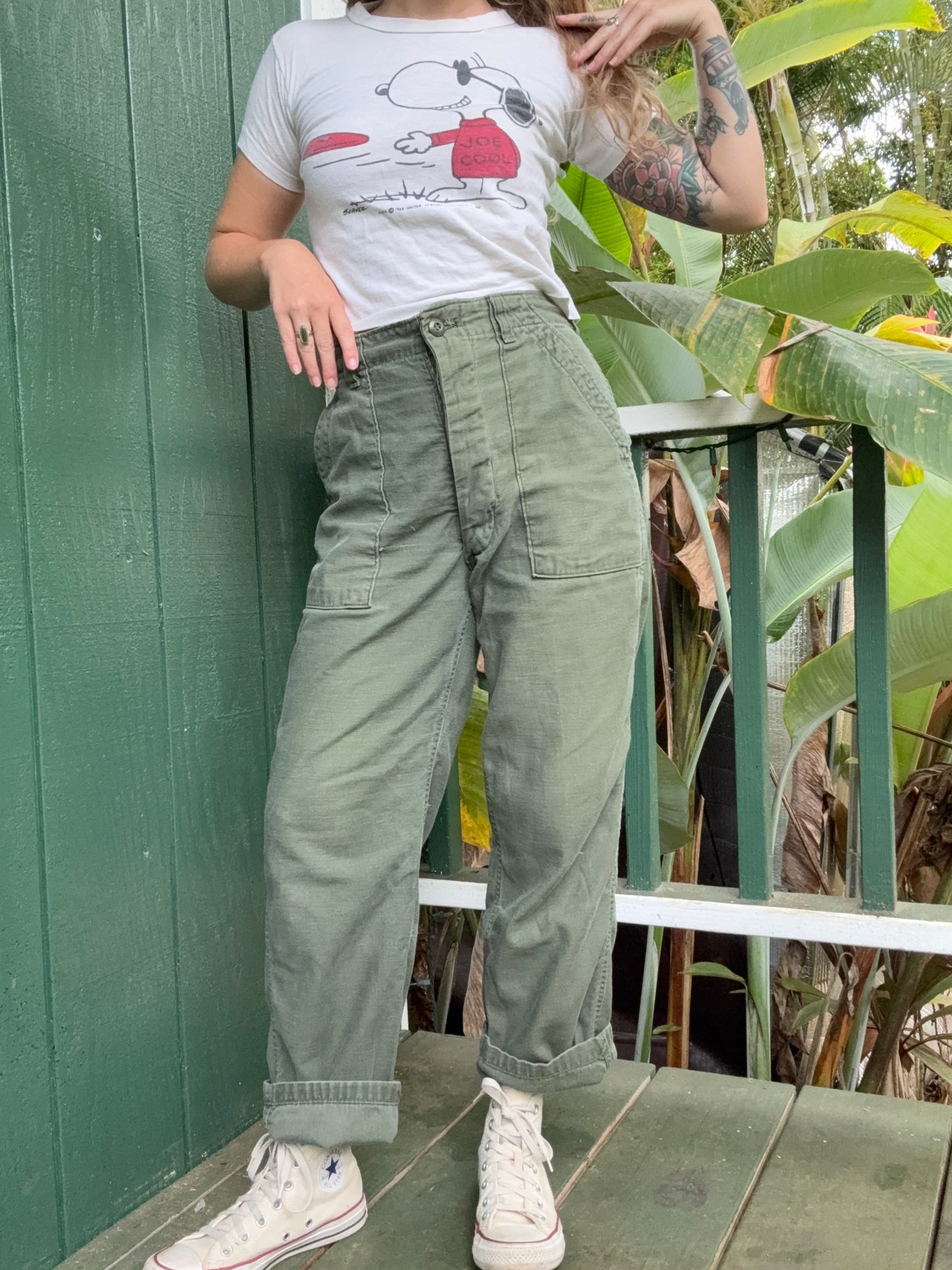 1970s Vietnam era Military Og 107 trousers 29x28