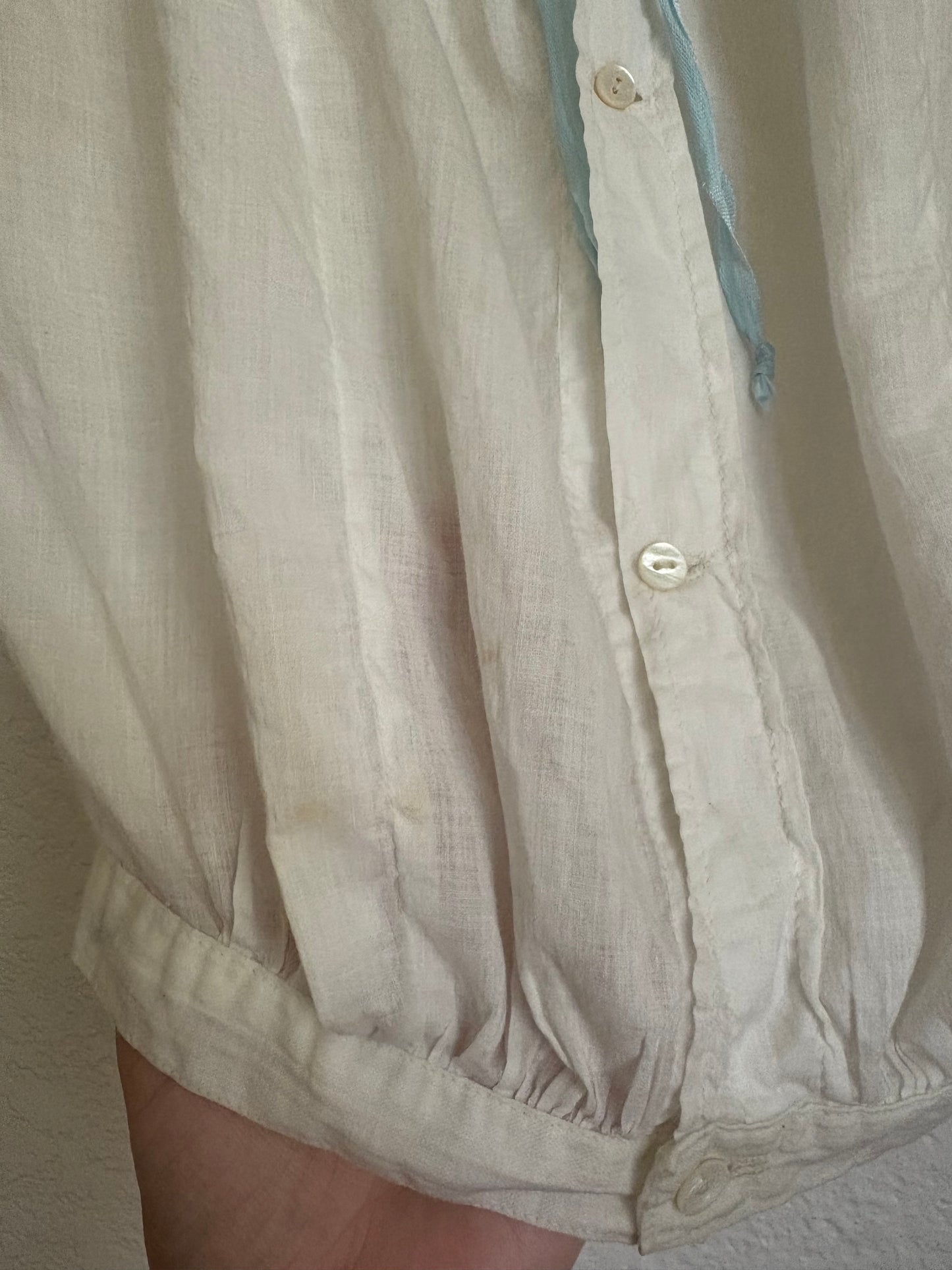 Antique Victorian 19th Century Corset Cover sleeveless top XS S
