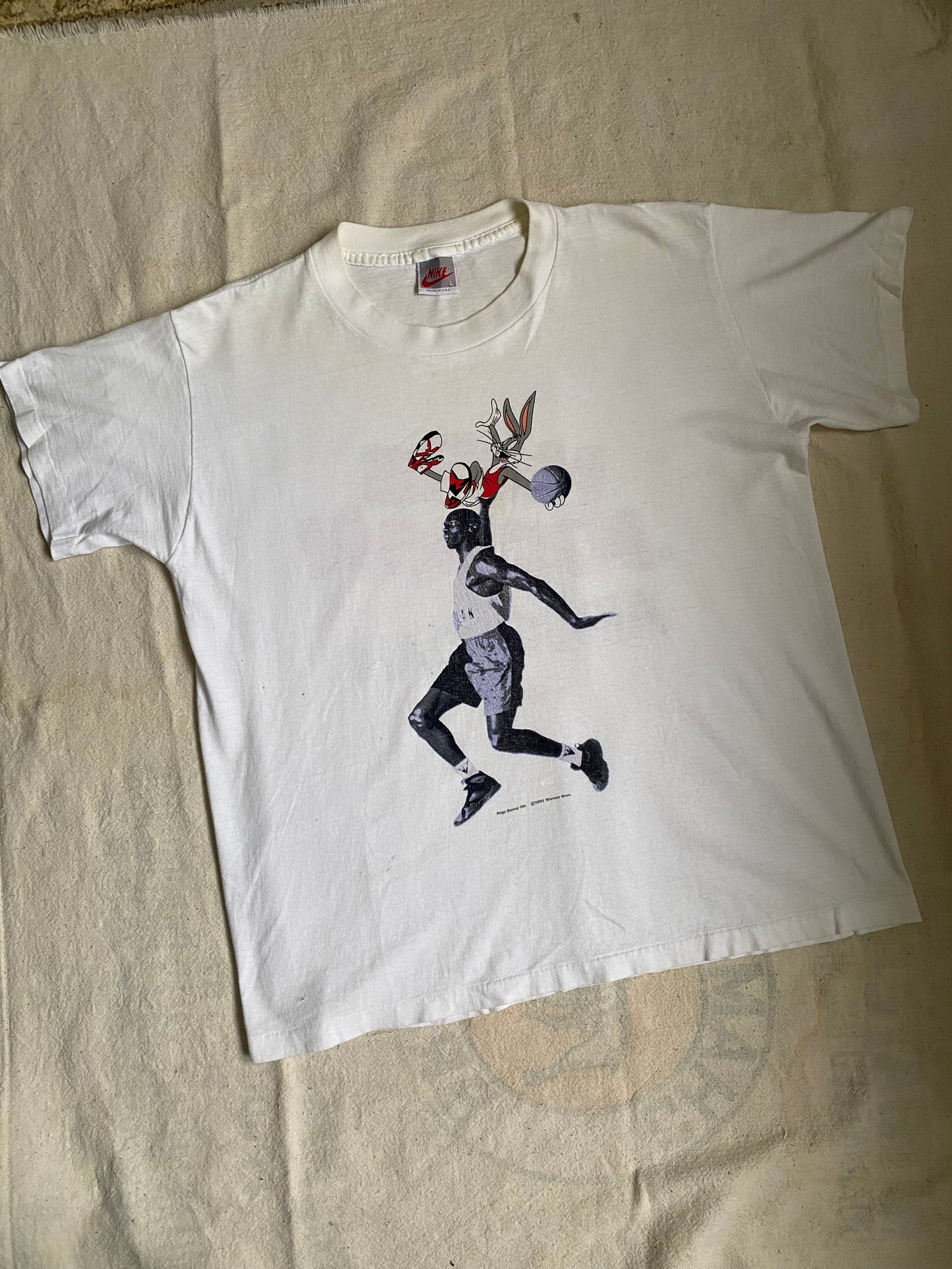1990s β91 Nike Michael Jordan Hare Jordan T shirt Large