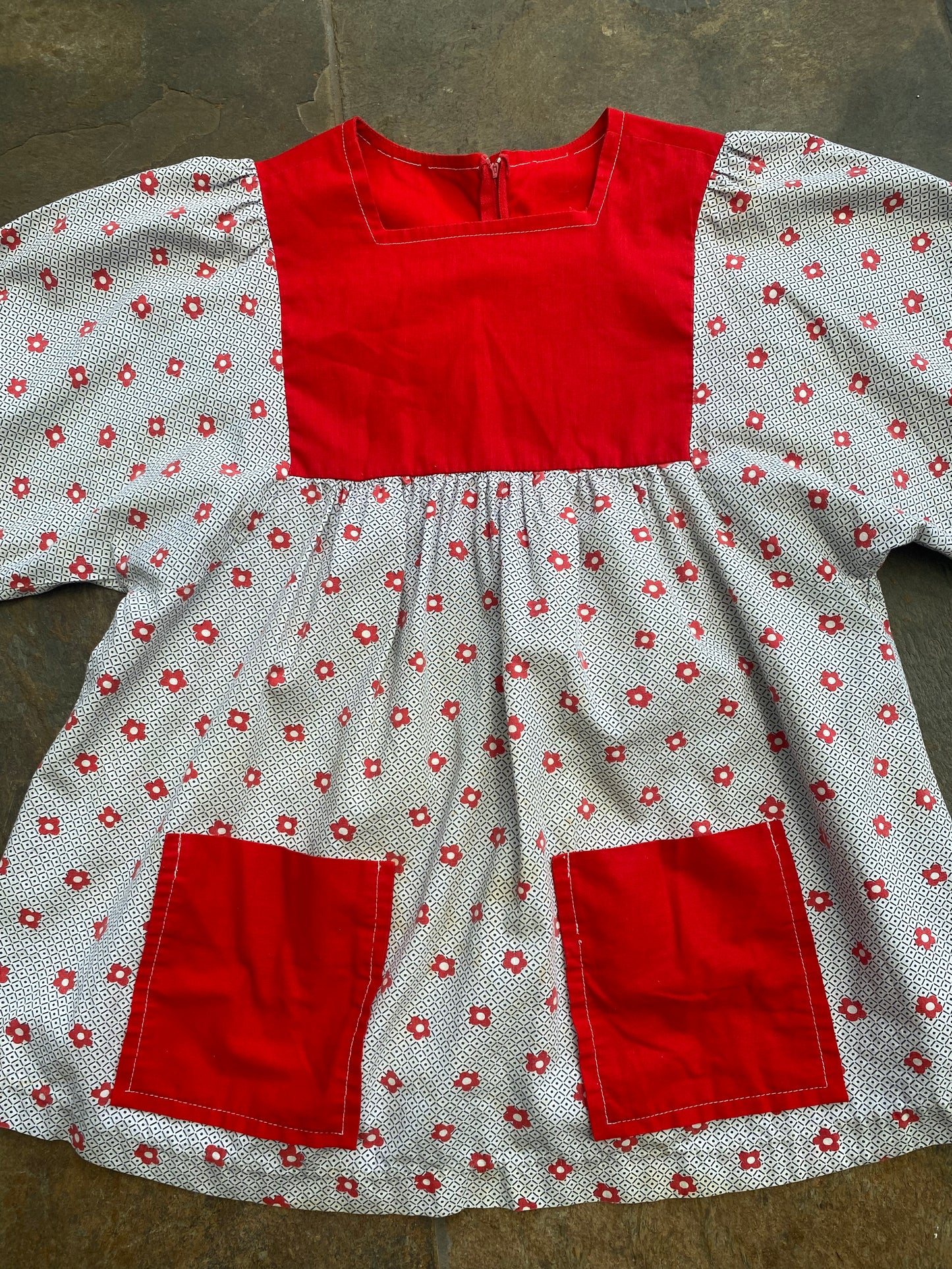 1970s Lexis Floral Smock Blouse