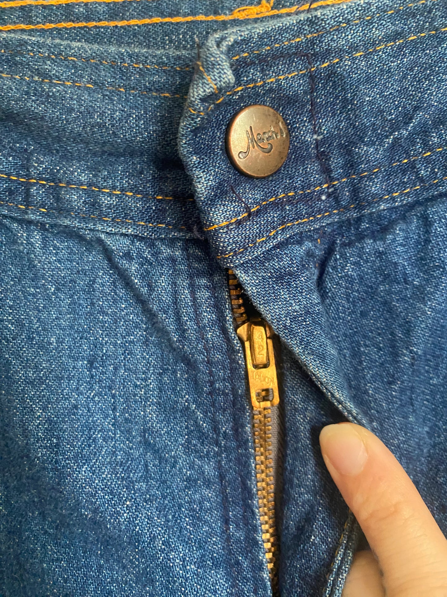 1970s March 1 high waist straight leg denim jeans 29x32