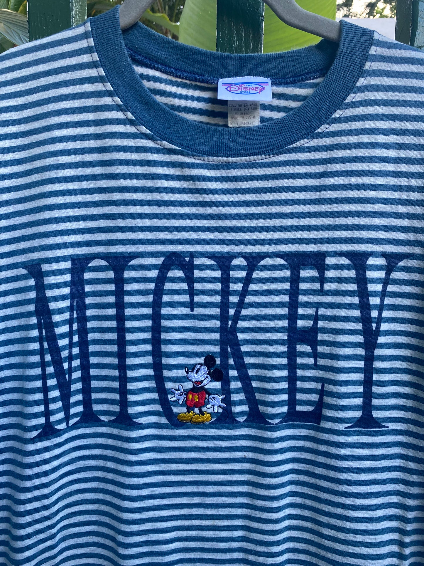 1990s Disney Mickey Mouse striped t shirt XL