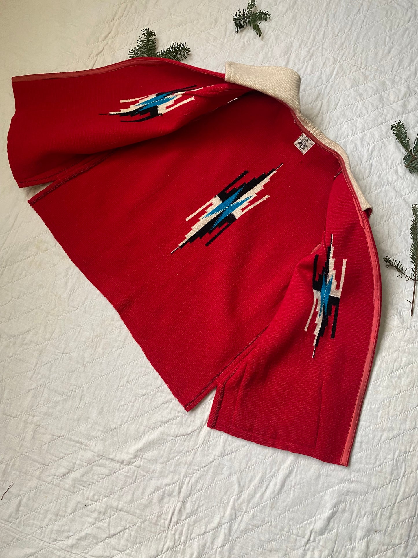 1970s two tone Ortega’s Chimayo Vest with Collar 42