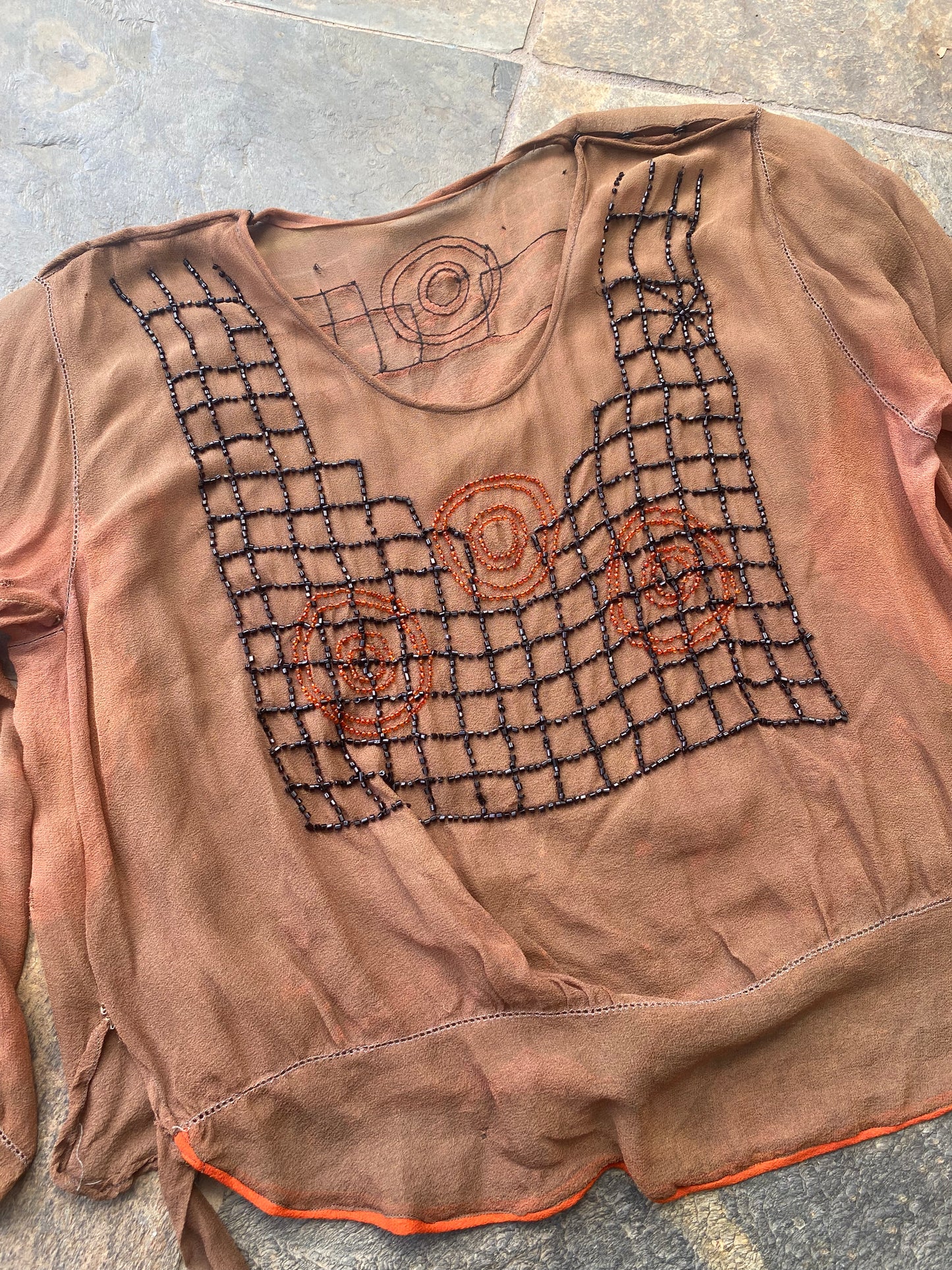 1920s Flapper Beaded Blouse