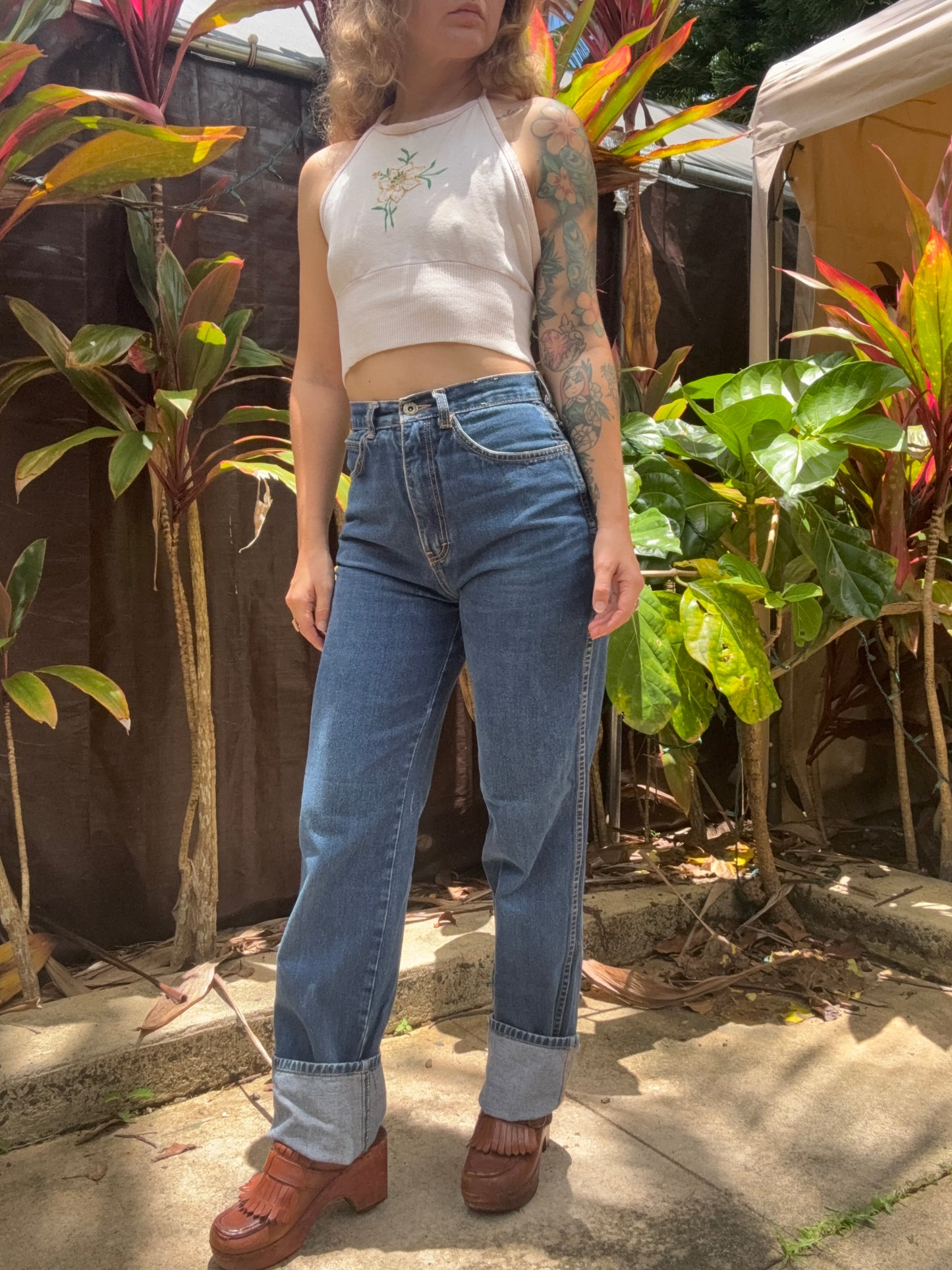 1980s Brittania high waist straight leg denim 26”