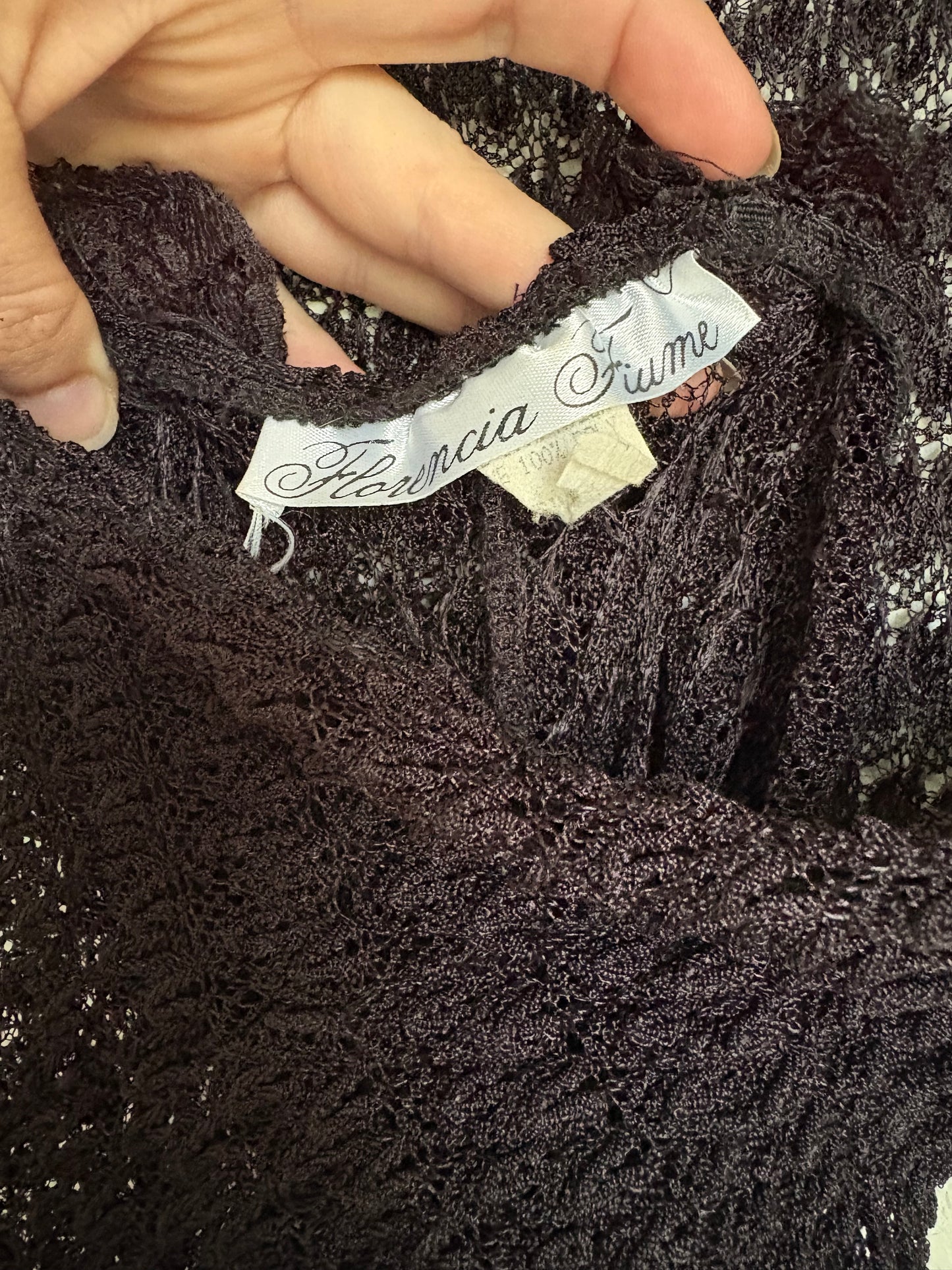 1990s Florencio Fiume backless lace dress swimsuit cover up