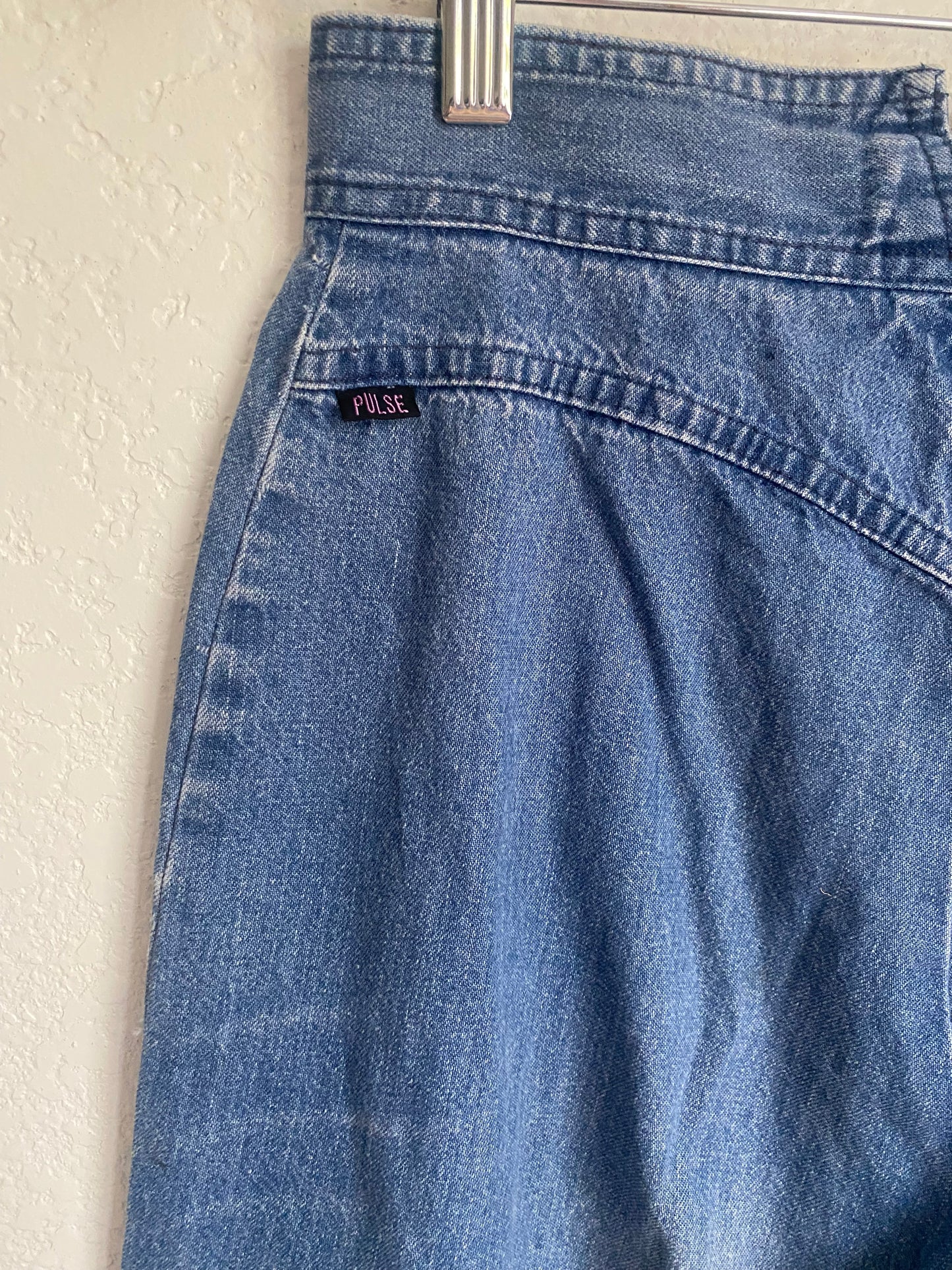 1970s Pulse Denim Bellbottom jeans 26x33
