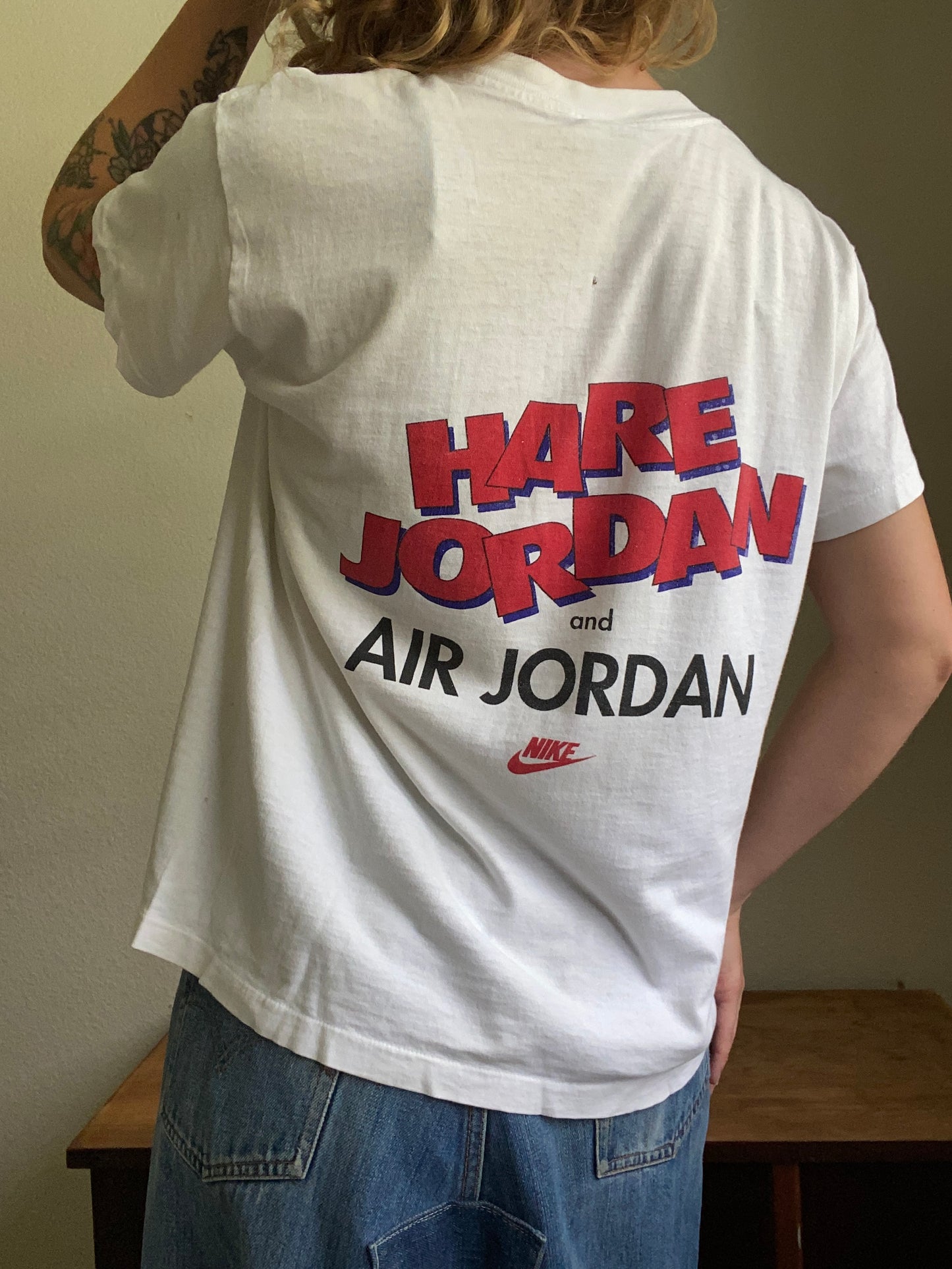 1990s β91 Nike Michael Jordan Hare Jordan T shirt Large