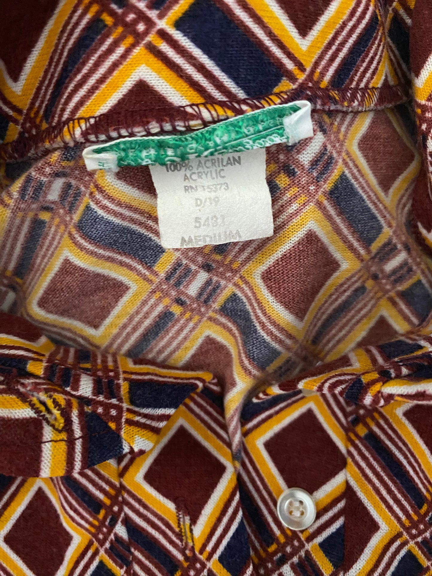1970s Sears Bazaar Geometric Blouse