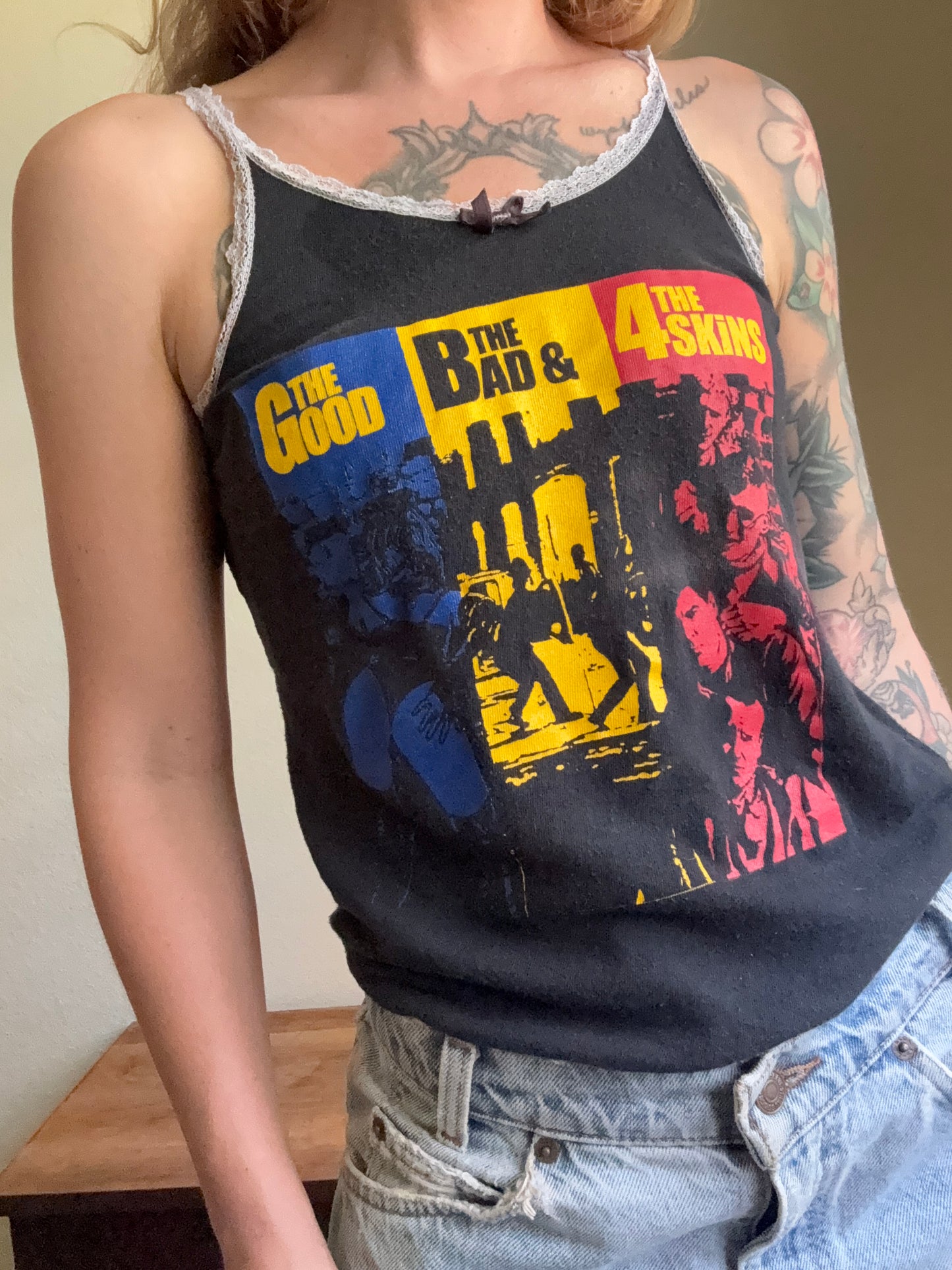 1990s The 4 Skins Punk Band Promo Concert Tank Top