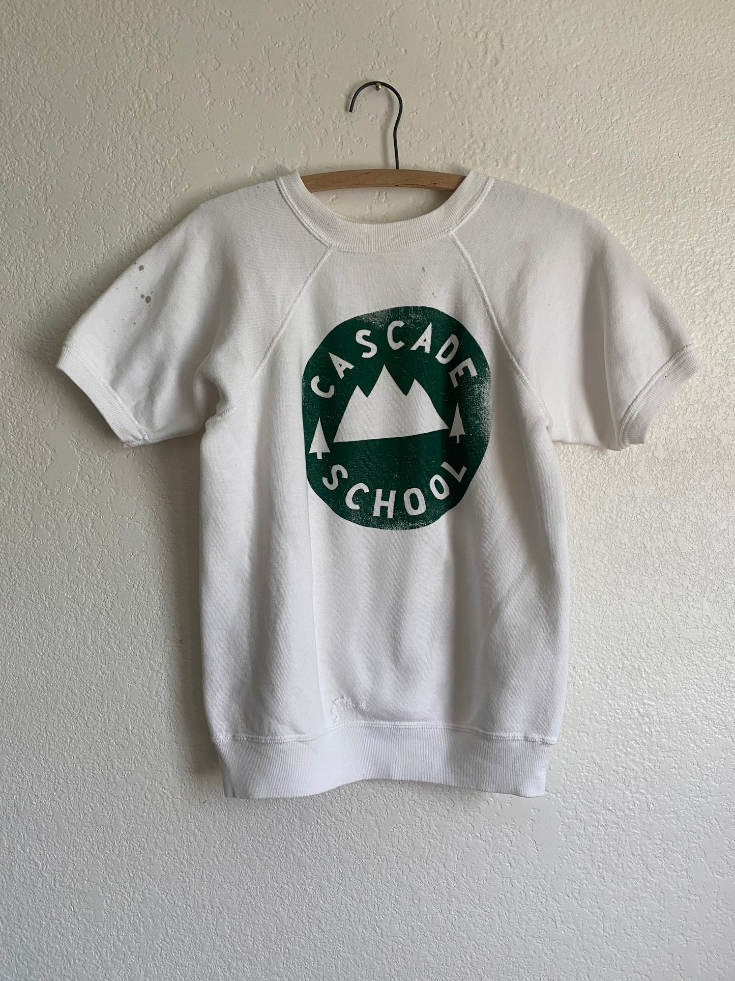 1960s 1970s Cascade Washington School short sleeve sweatshirt