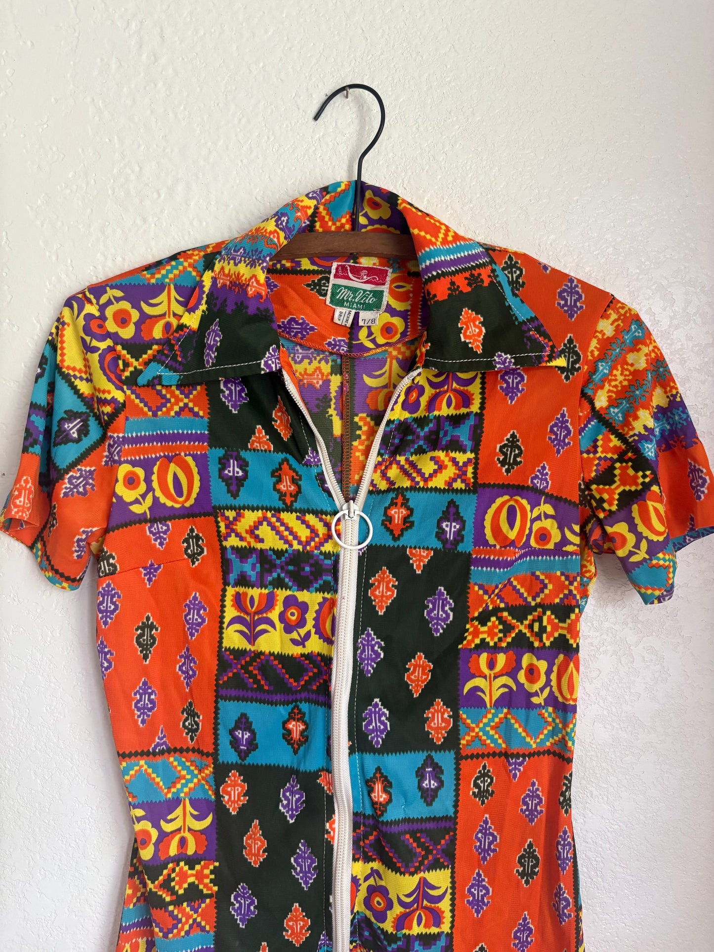 1970s Abstract pattern Romper XS/S