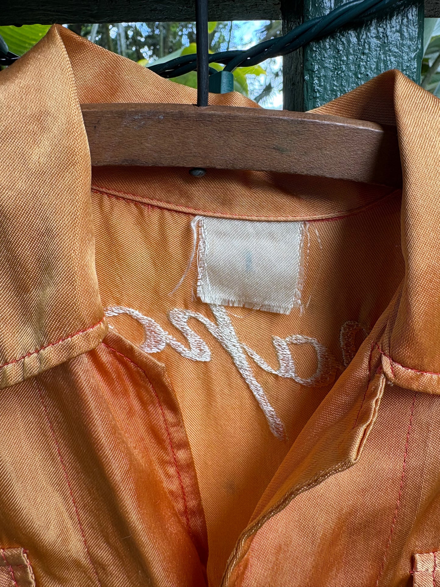1940s or 1950s WWII Souvenir Sukajan Japan Embroidered Satin Jacket Small