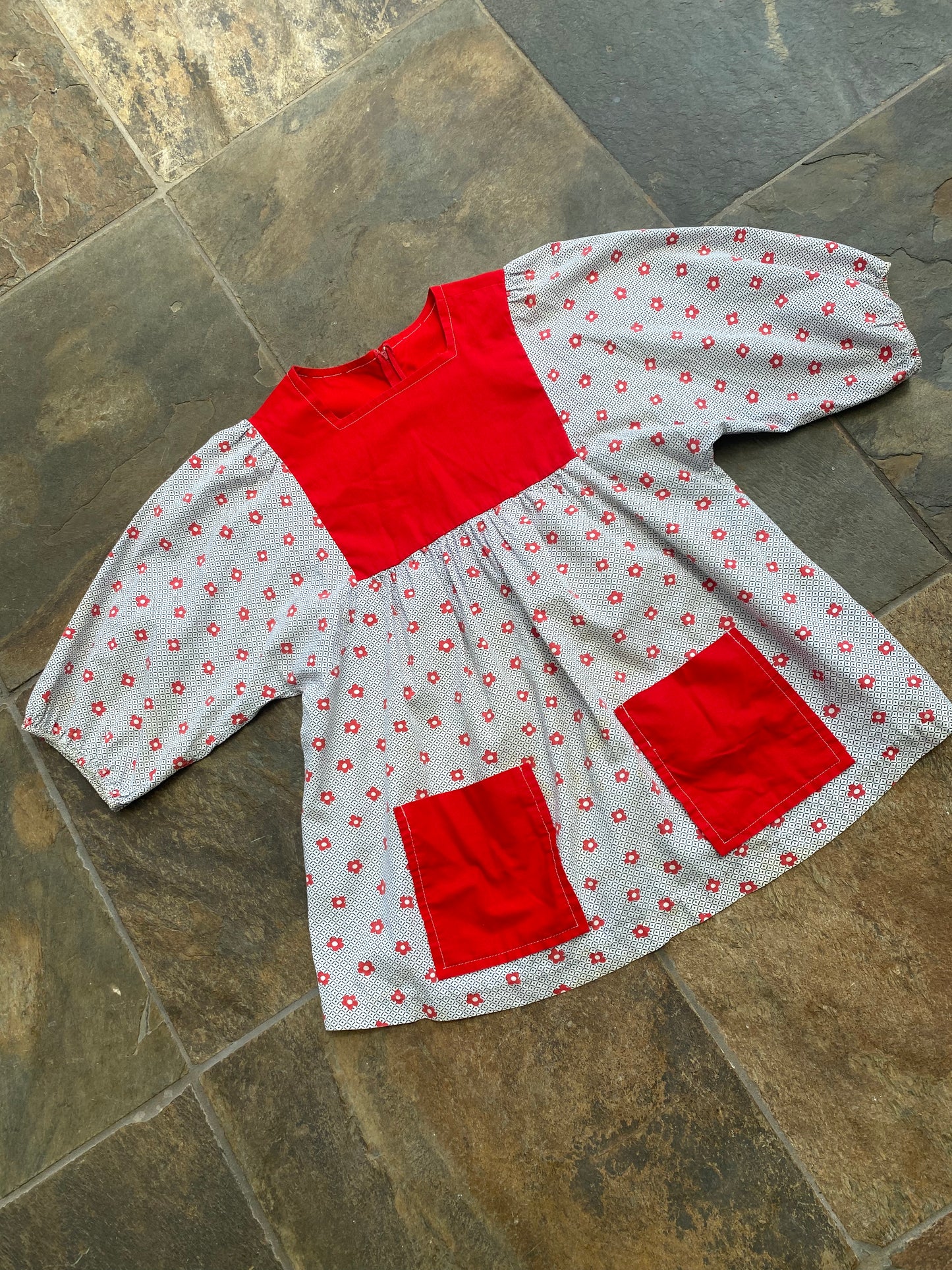 1970s Lexis Floral Smock Blouse