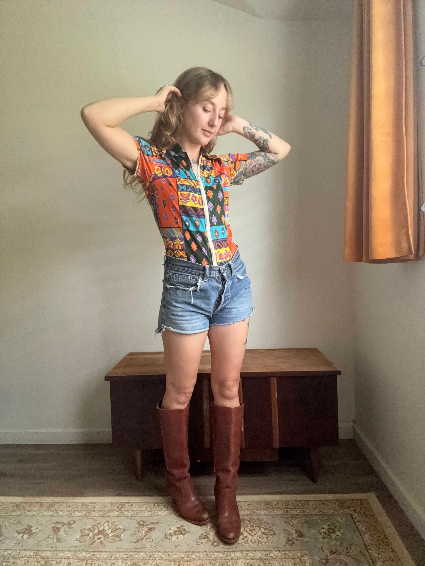 1970s Abstract pattern Romper XS/S
