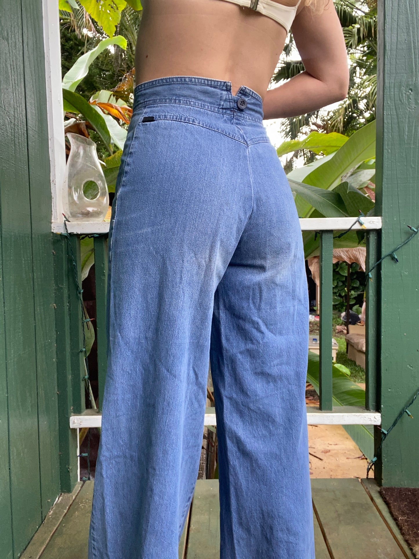 1970s Pulse Denim Bellbottom jeans 26x33