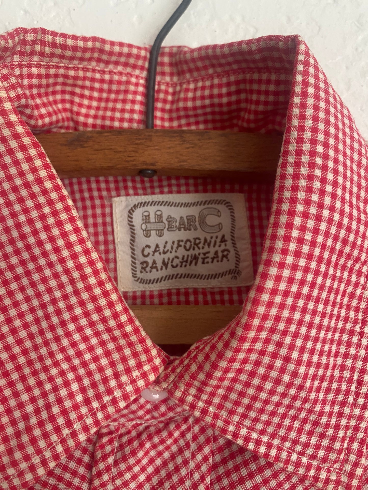 1960s/ 1970s H bar C pearl snap button up shirt plaid medium