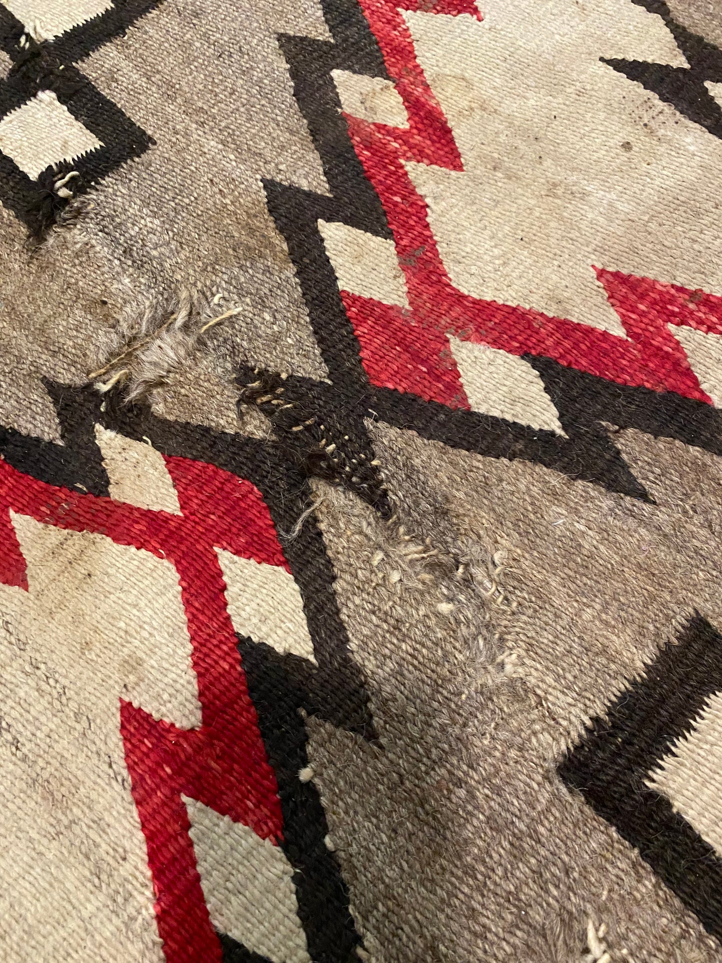 Antique 1920s or 1930s Navajo Rug 3.9ft x 6.3ft