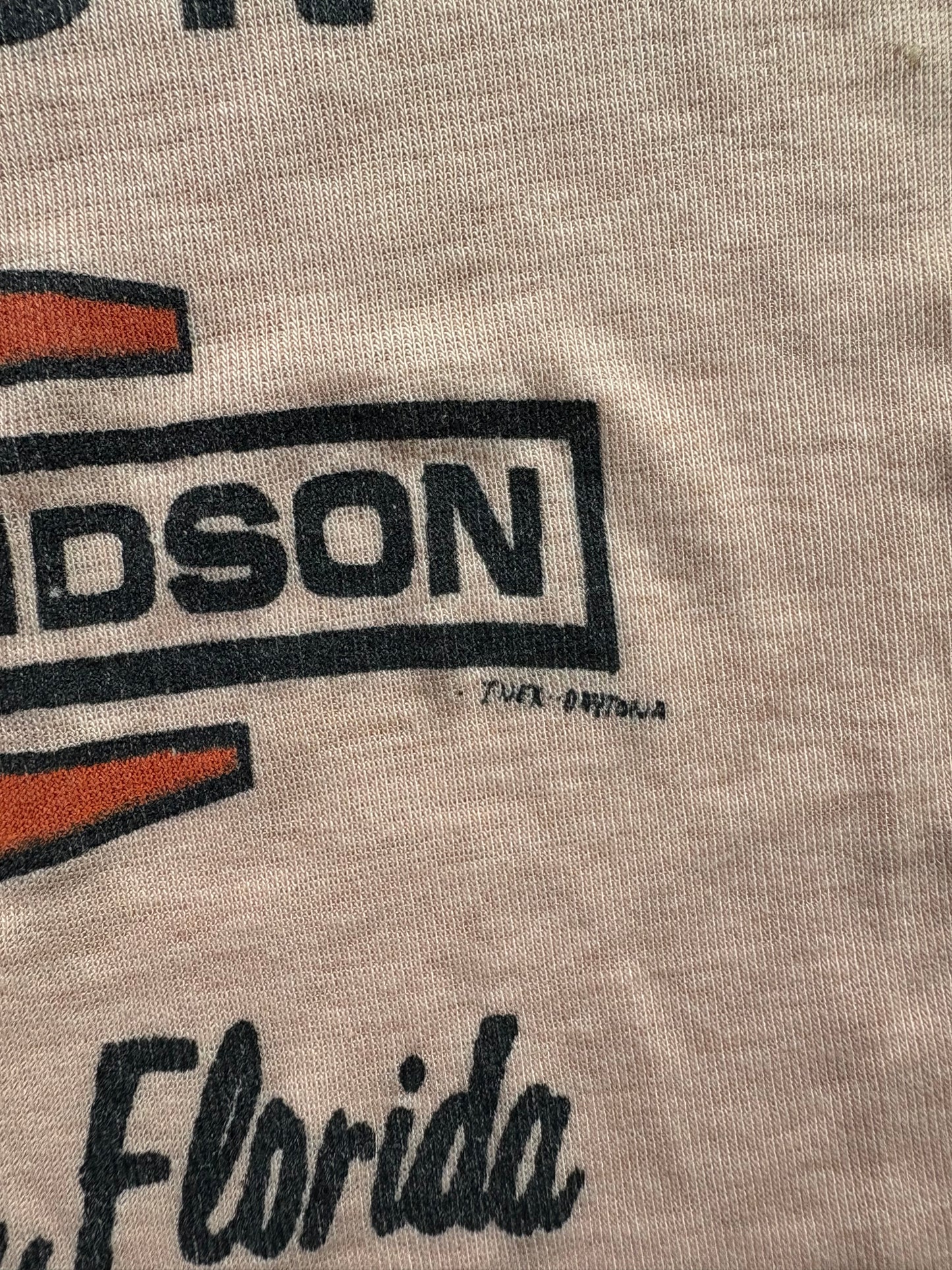 1970s pink Harley Davidson tank top Daytona Beach Robison