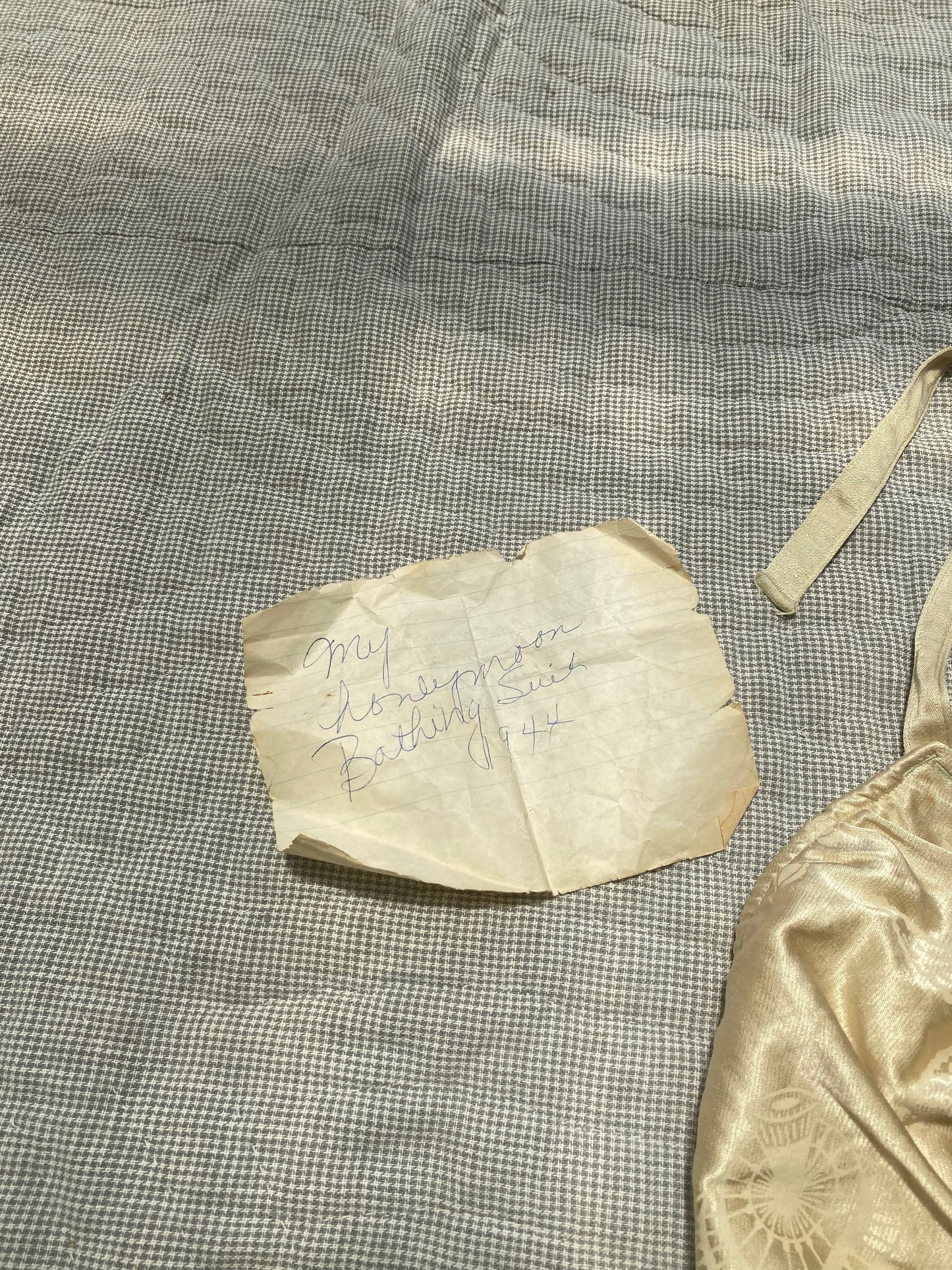 1940s Metallic Gold Seashell 2 piece Bathing Suit