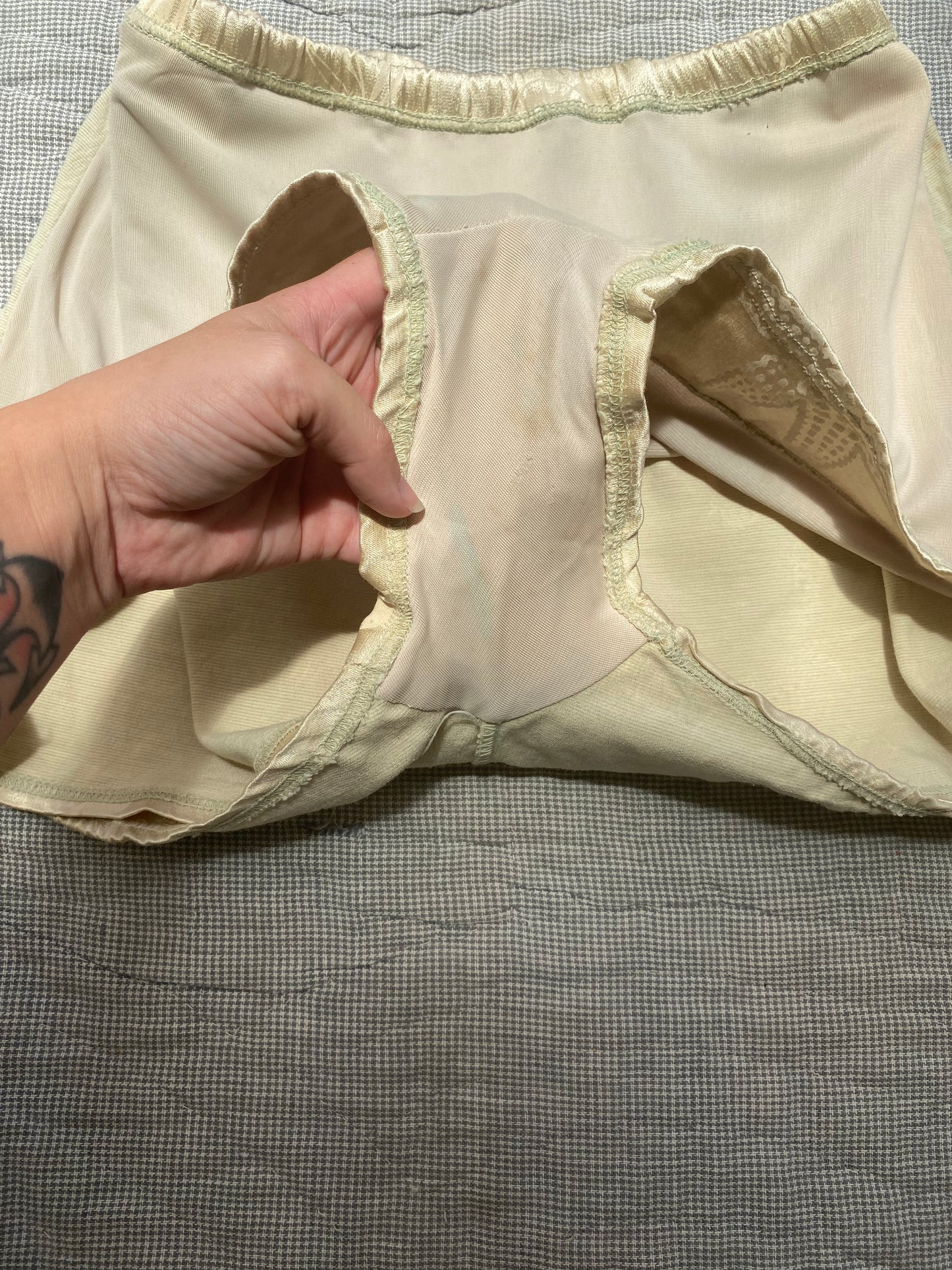 1940s Metallic Gold Seashell 2 piece Bathing Suit