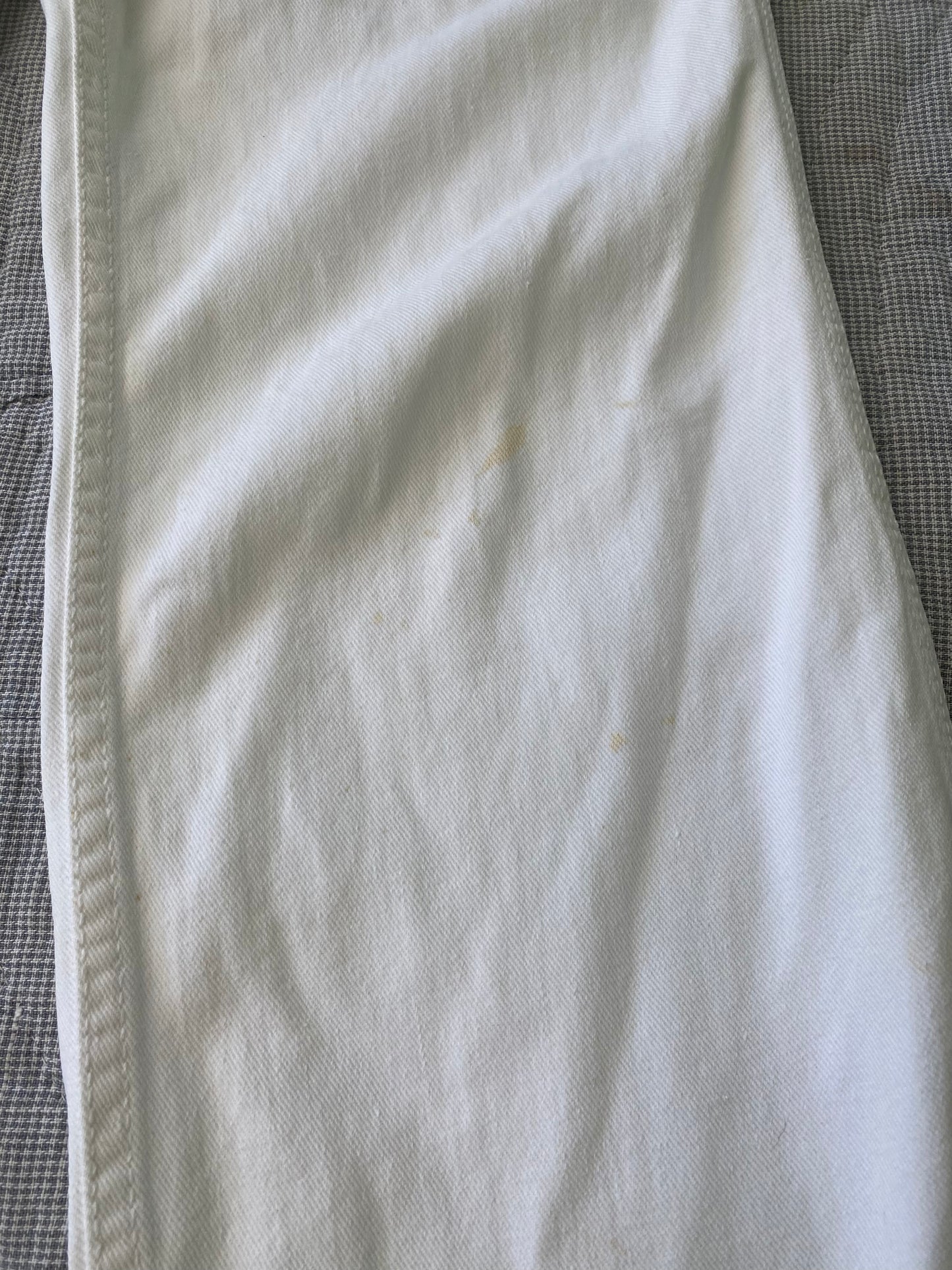 1970s Hang Ten White Painter Overalls 30x32