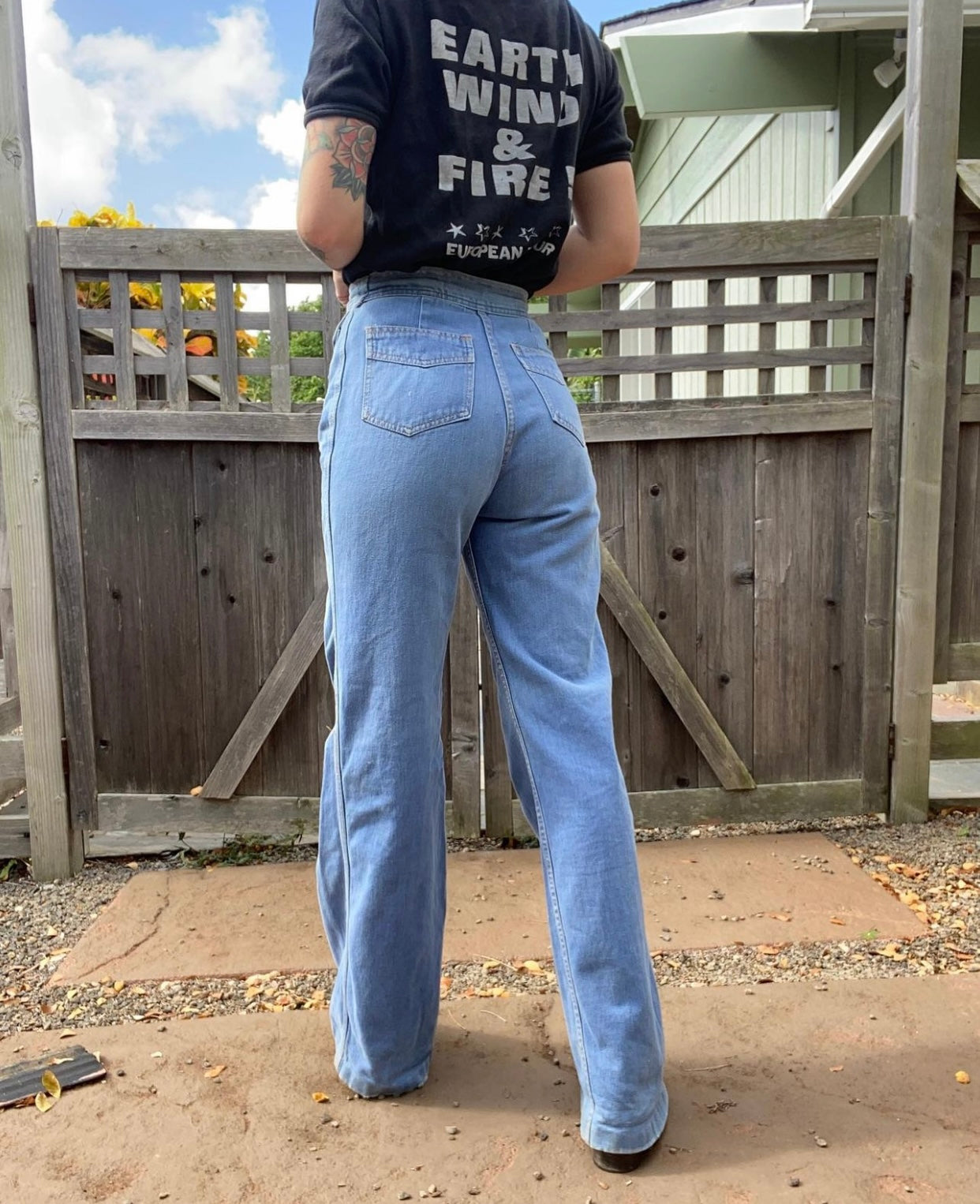 1970s Renard wide leg jeans 25" waist