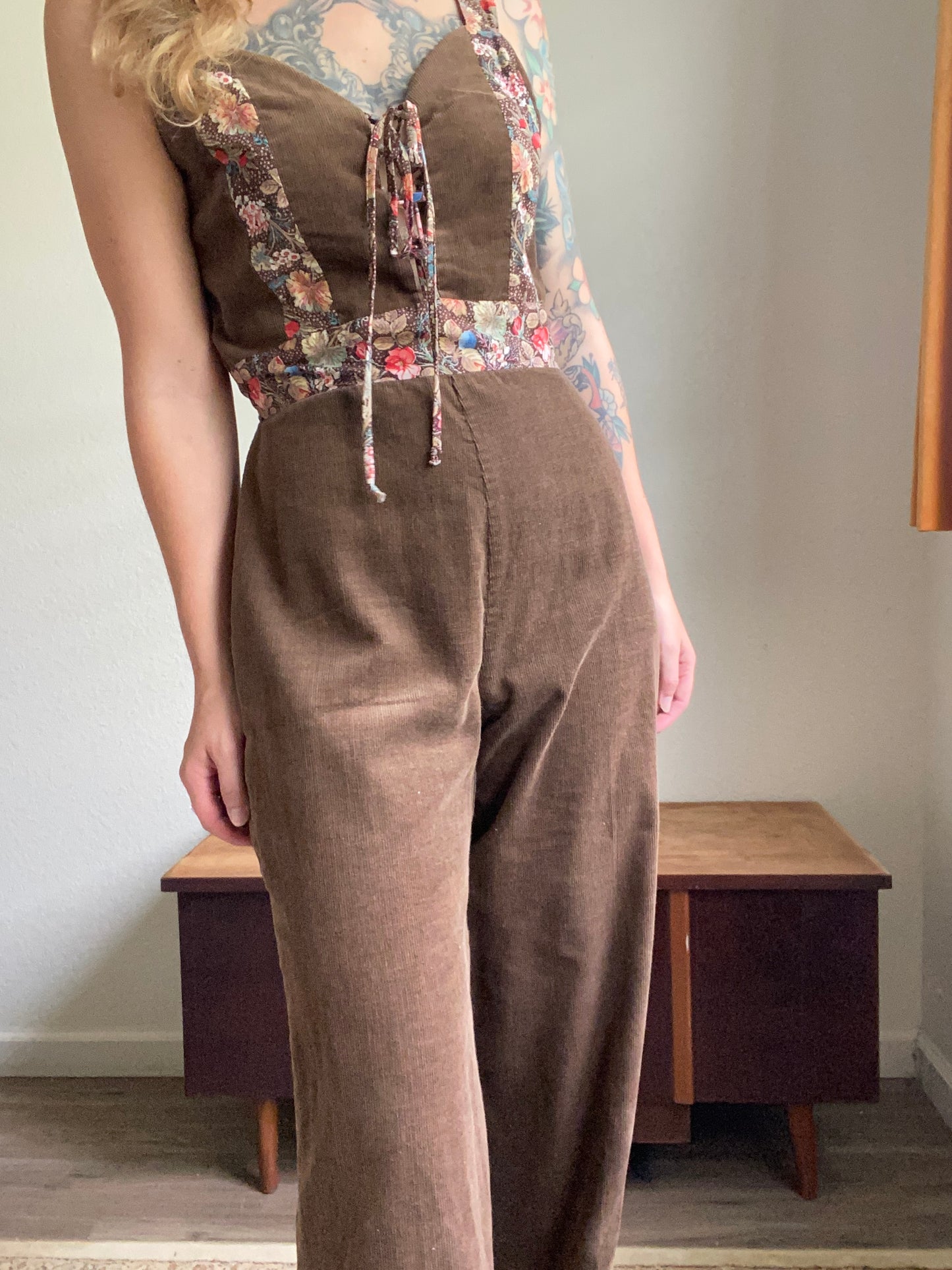 1970s Byer California Brown Corduroy Jumpsuit