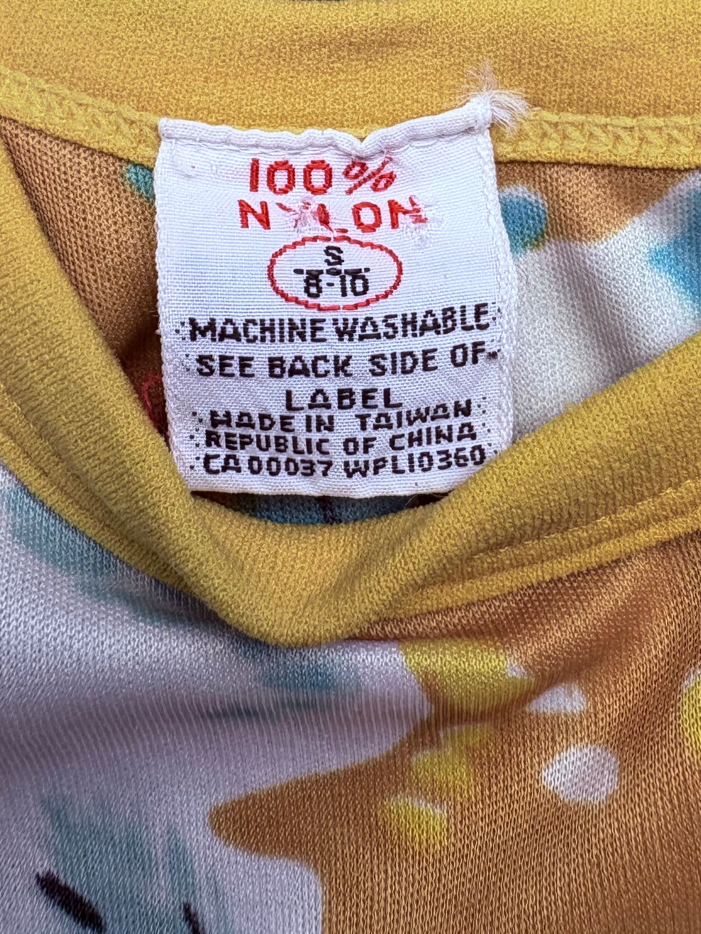 1970s Hawaiian Aloha print Nylon tank top