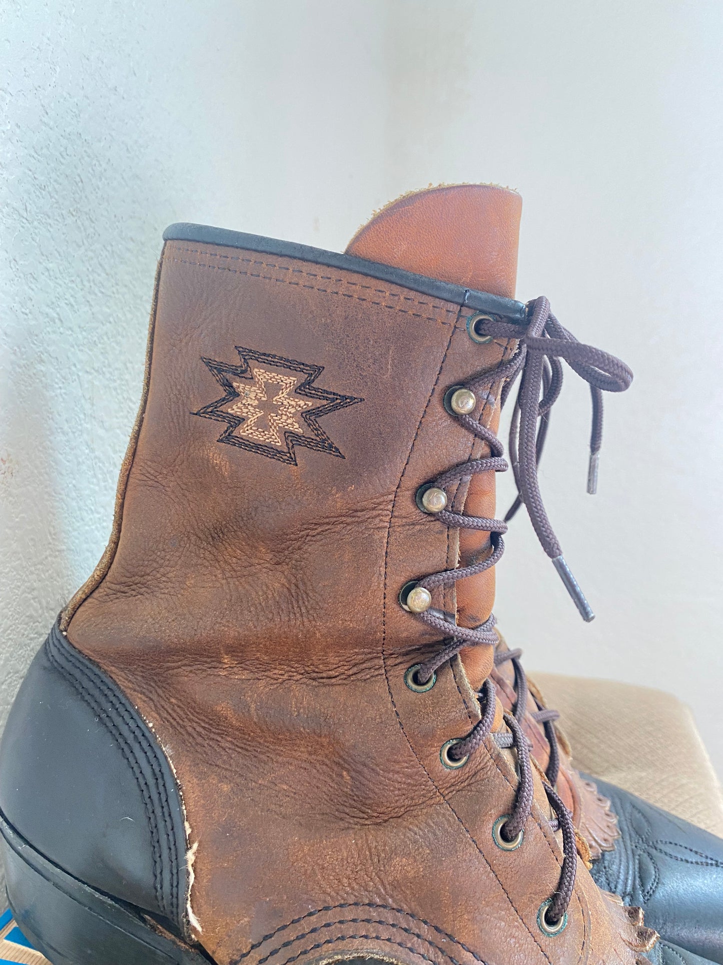 1980s Two Tone Packer Boots size 9 women’s/ 7 men’s