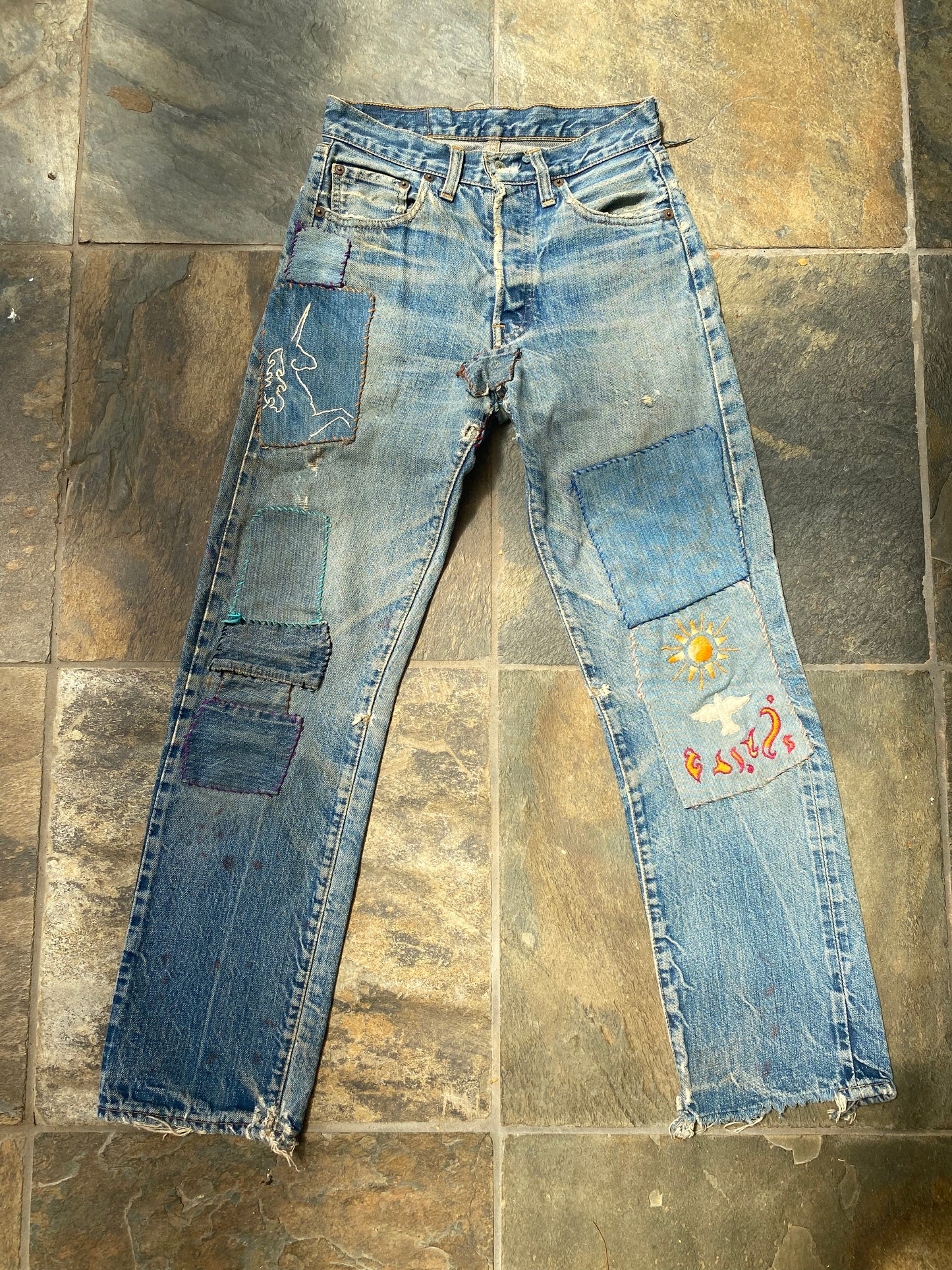 1970s Patchwork 501 Selvedge Levi’s 26 x 29