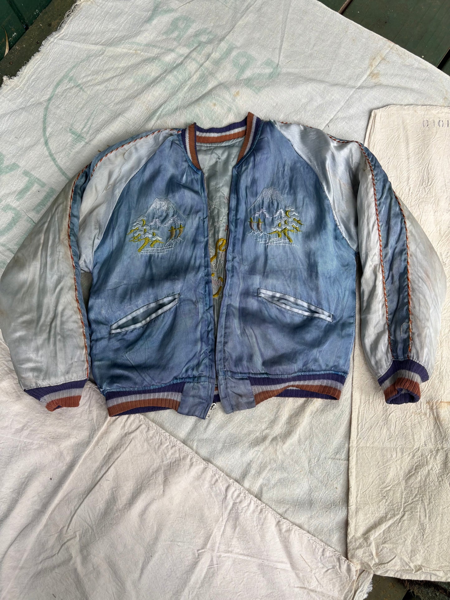 1940s WWII Sukajan Reversible Souvenir Jacket Kids Large or Women’s XS