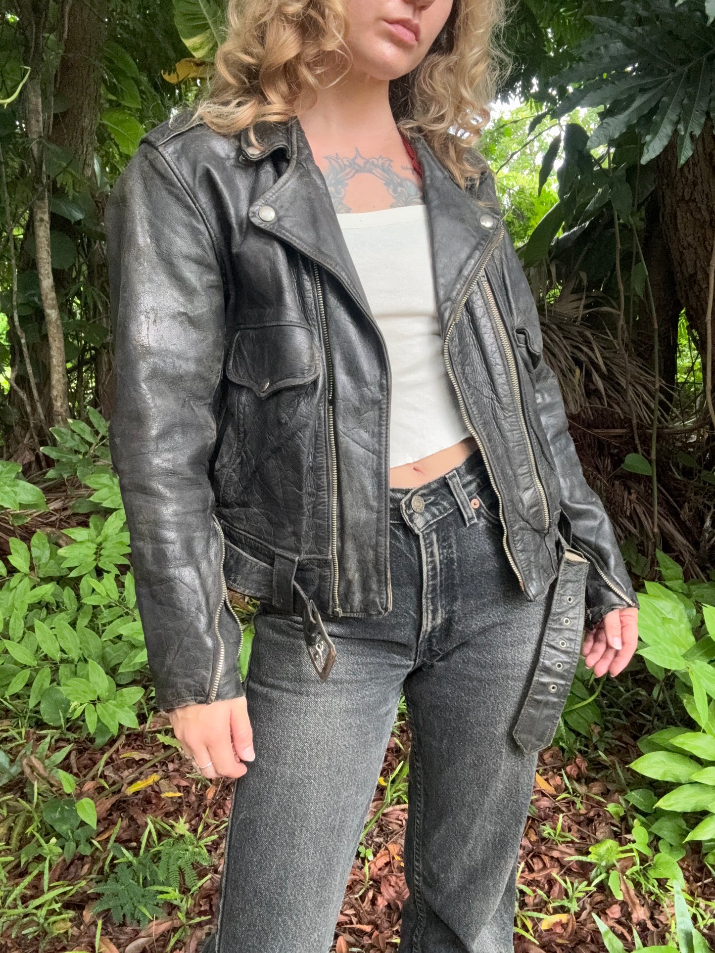 1950s Hercules Leather Jacket Small Medium