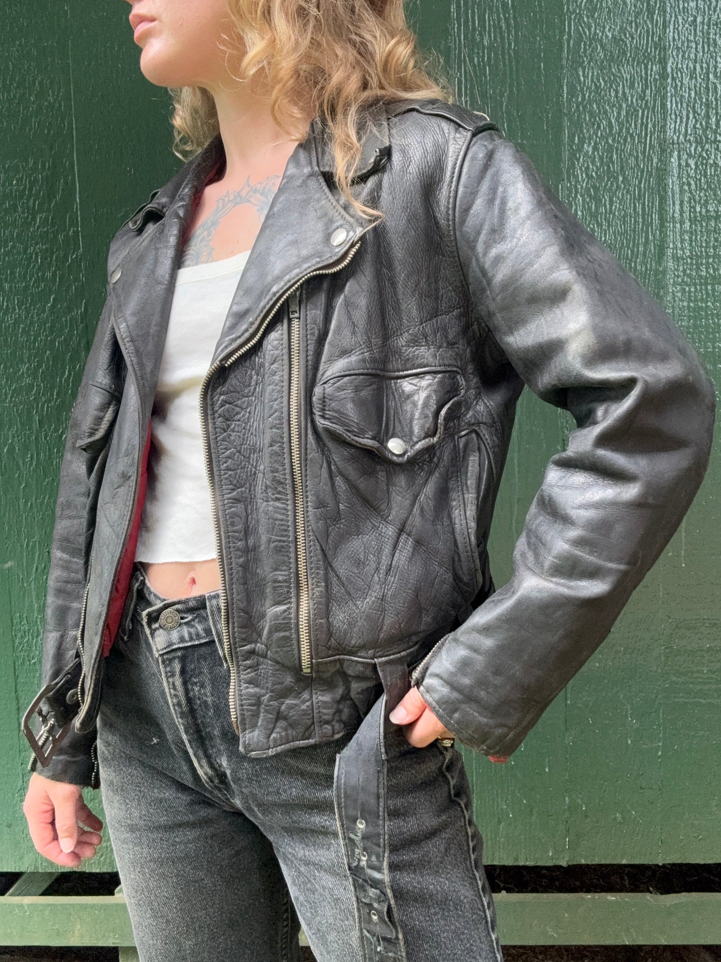 1950s Hercules Leather Jacket Small Medium