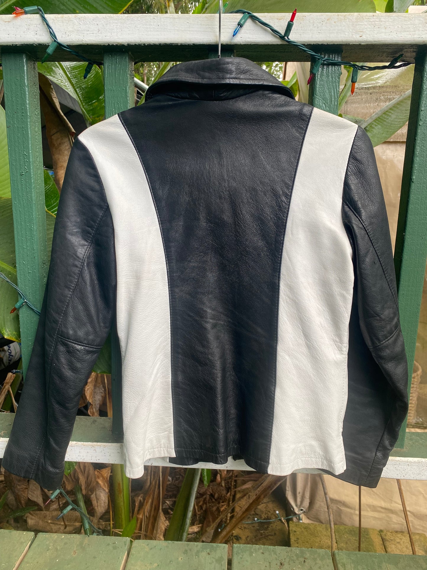 1980s Boy London two-tone leather motorcycle jacket XS/ Small