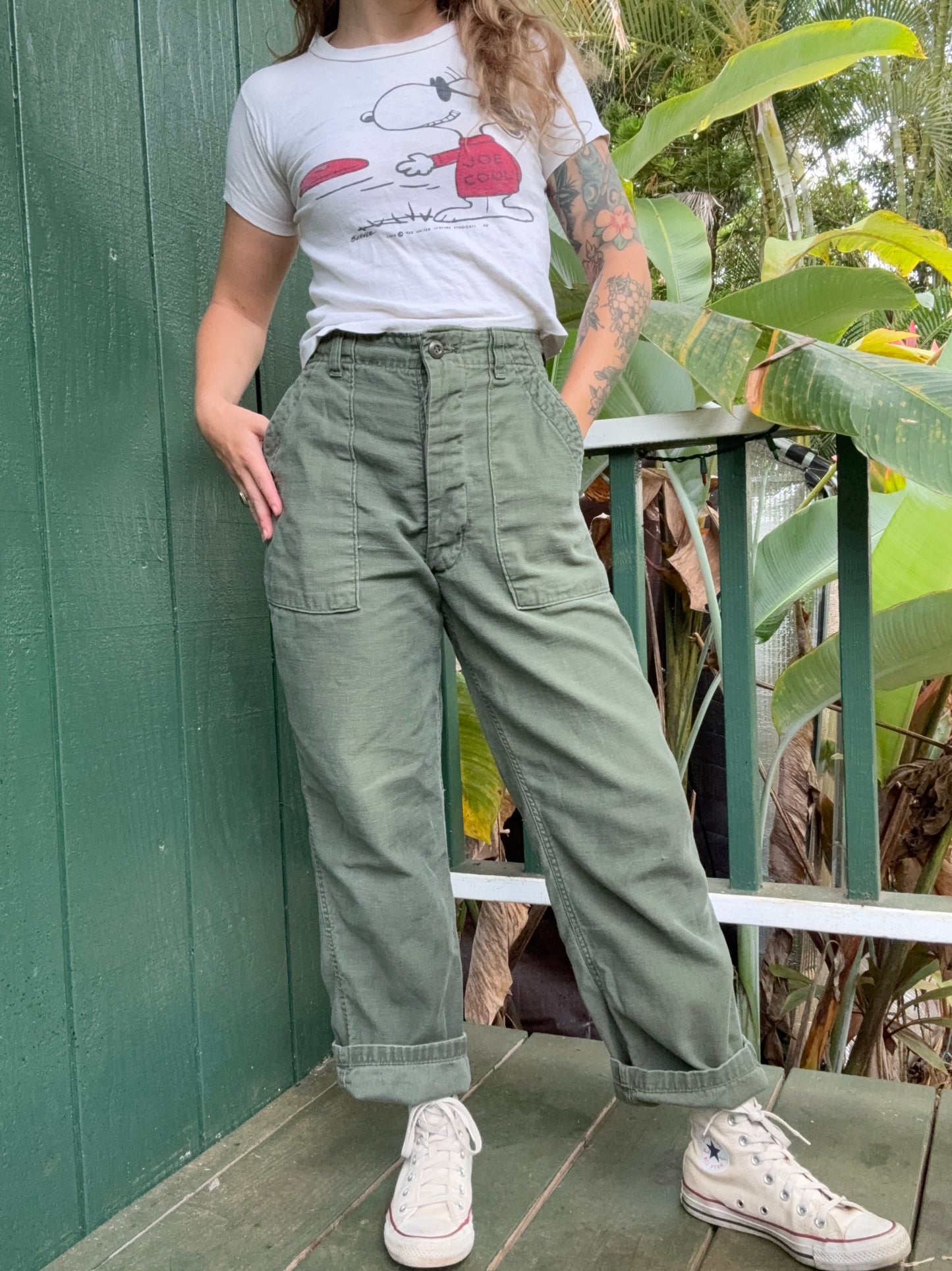 1970s Vietnam era Military Og 107 trousers 29x28