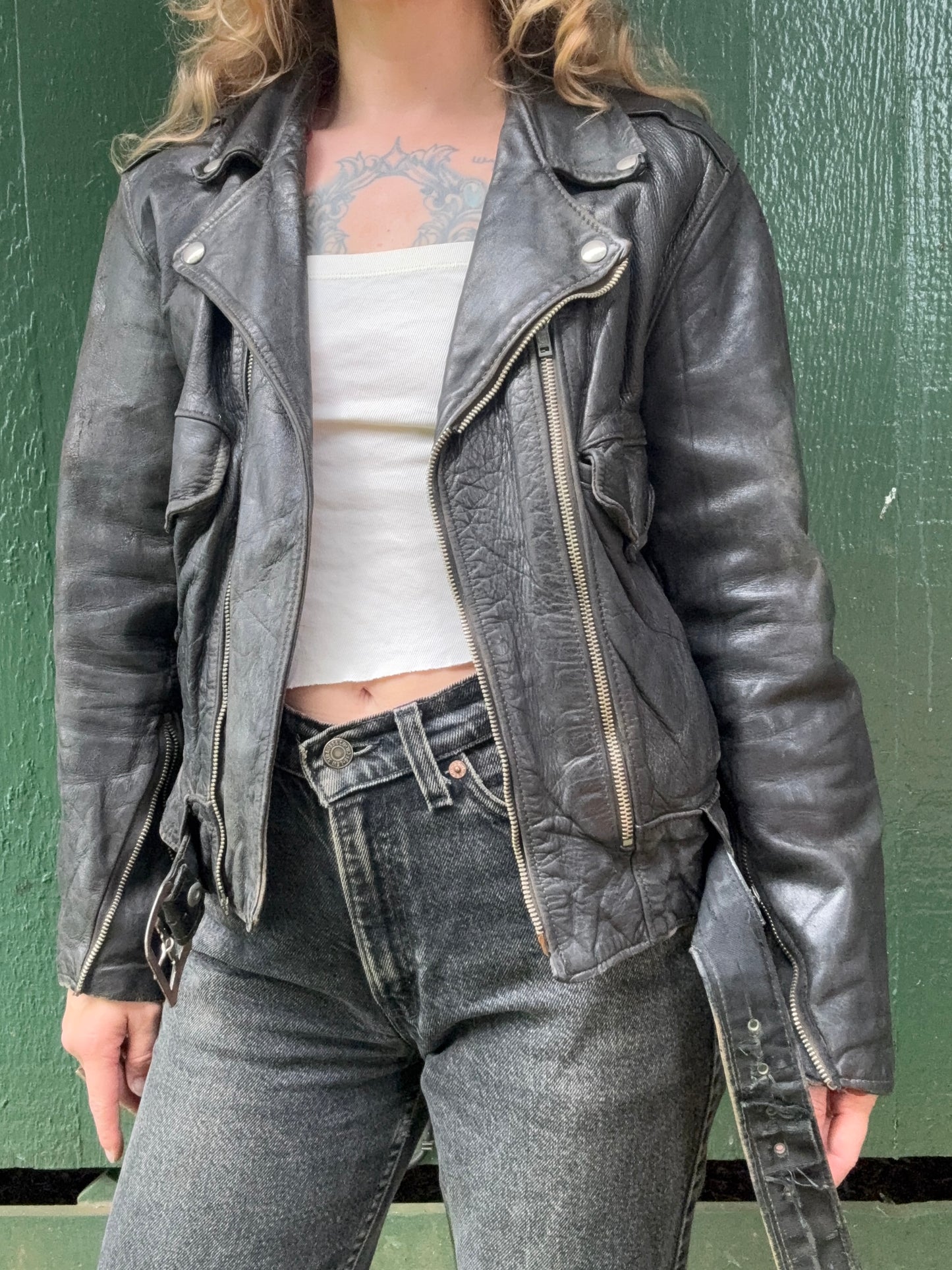 1950s Hercules Leather Jacket Small Medium