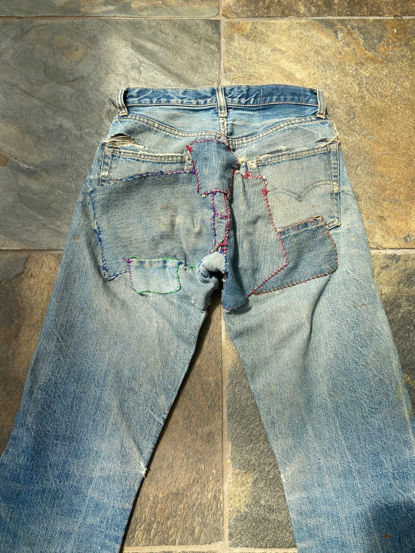 1970s Patchwork 501 Selvedge Levi’s 26 x 29